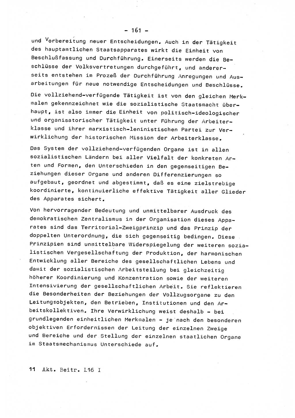 Marxistisch-leninistische Staats- und Rechtstheorie [Deutsche Demokratische Republik (DDR)] 1975, Seite 161 (ML St.-R.-Th. DDR 1975, S. 161)