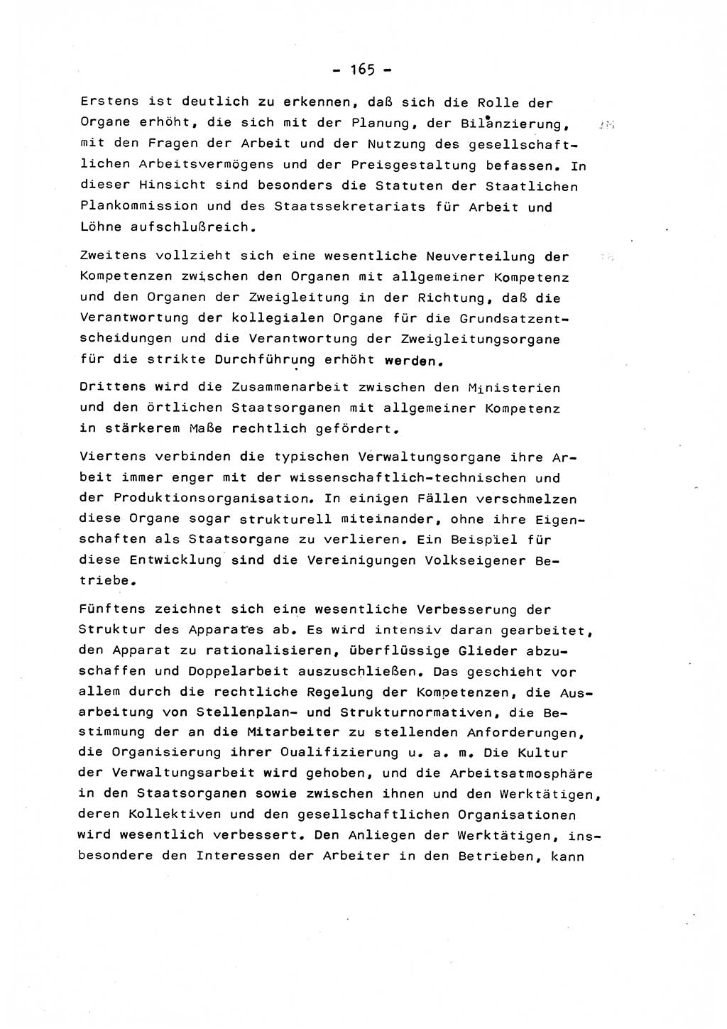 Marxistisch-leninistische Staats- und Rechtstheorie [Deutsche Demokratische Republik (DDR)] 1975, Seite 165 (ML St.-R.-Th. DDR 1975, S. 165)