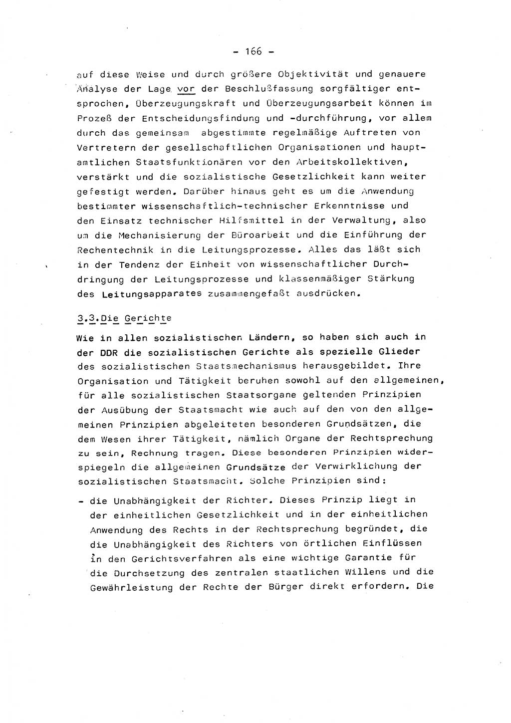 Marxistisch-leninistische Staats- und Rechtstheorie [Deutsche Demokratische Republik (DDR)] 1975, Seite 166 (ML St.-R.-Th. DDR 1975, S. 166)