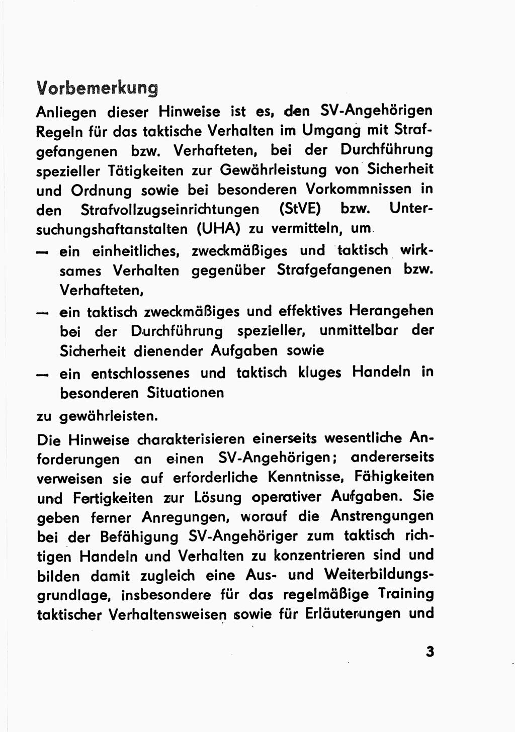 Merkbuch für SV-Angehörige [Strafvollzug (SV) Deutsche Demokratische Republik (DDR)] 1975, Seite 3 (SV-Angeh. DDR 1975, S. 3)