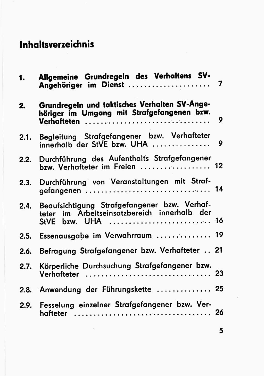 Merkbuch für SV-Angehörige [Strafvollzug (SV) Deutsche Demokratische Republik (DDR)] 1975, Seite 5 (SV-Angeh. DDR 1975, S. 5)