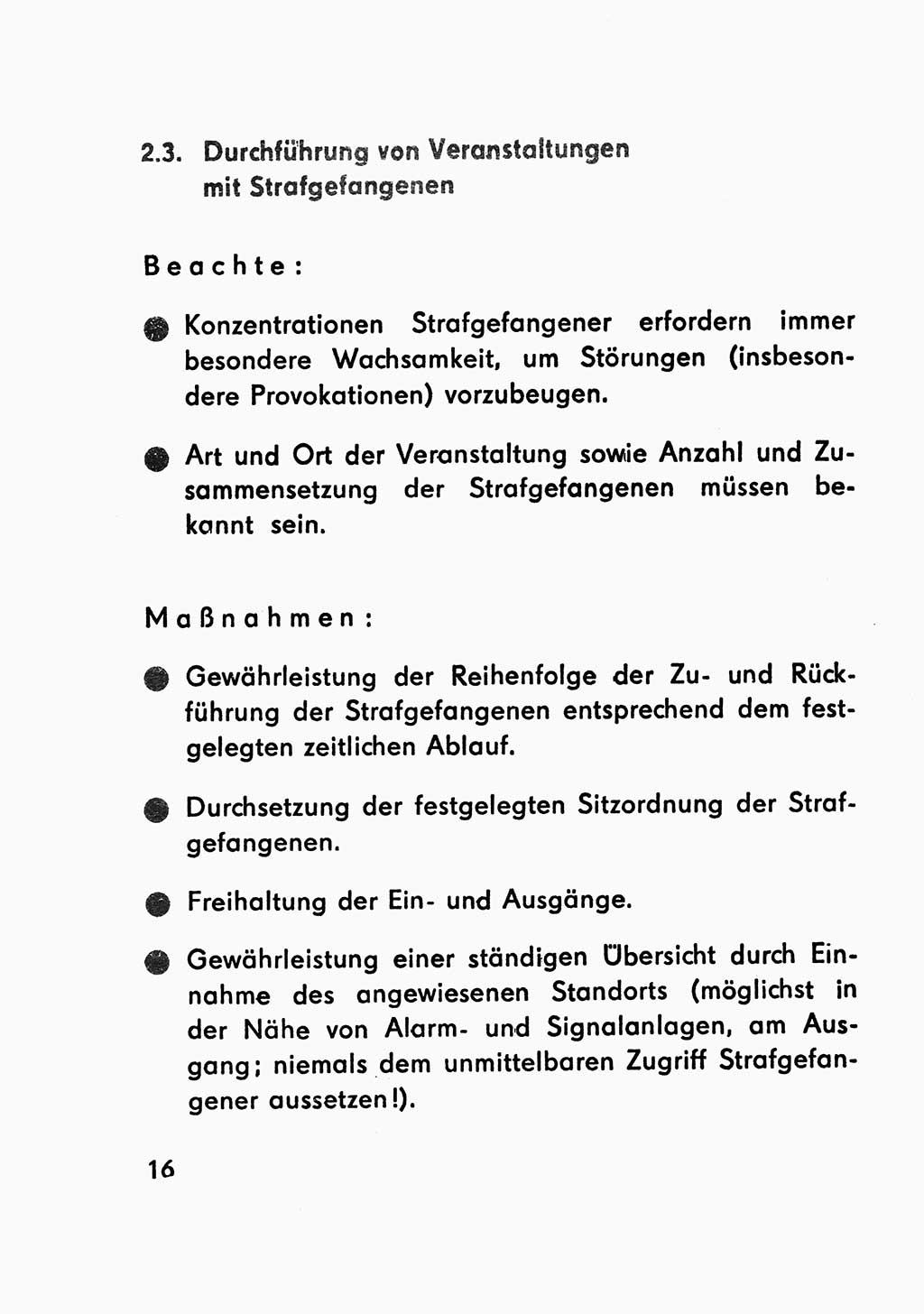 Merkbuch für SV-Angehörige [Strafvollzug (SV) Deutsche Demokratische Republik (DDR)] 1975, Seite 16 (SV-Angeh. DDR 1975, S. 16)