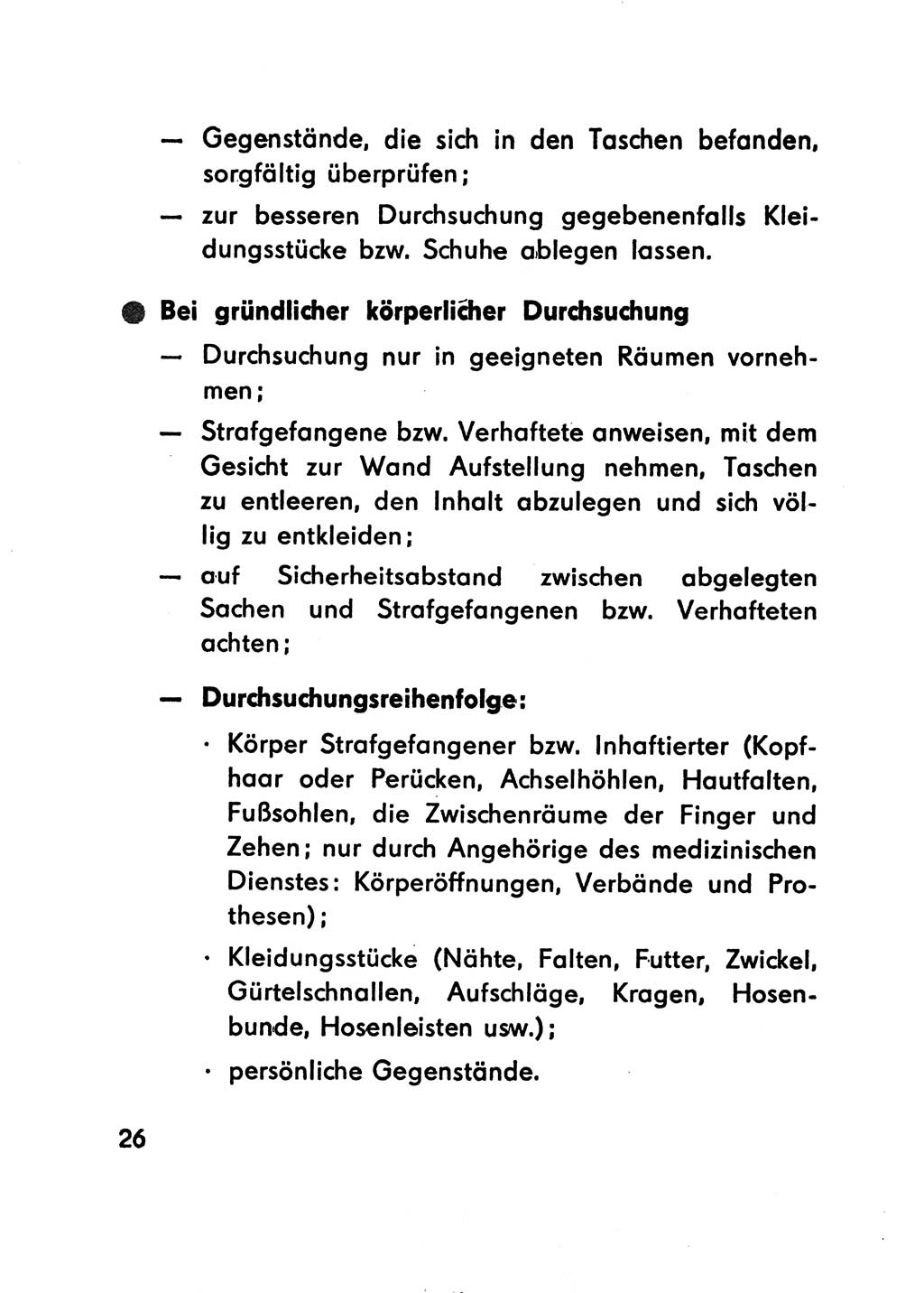 Merkbuch für SV-Angehörige [Strafvollzug (SV) Deutsche Demokratische Republik (DDR)] 1975, Seite 26 (SV-Angeh. DDR 1975, S. 26)