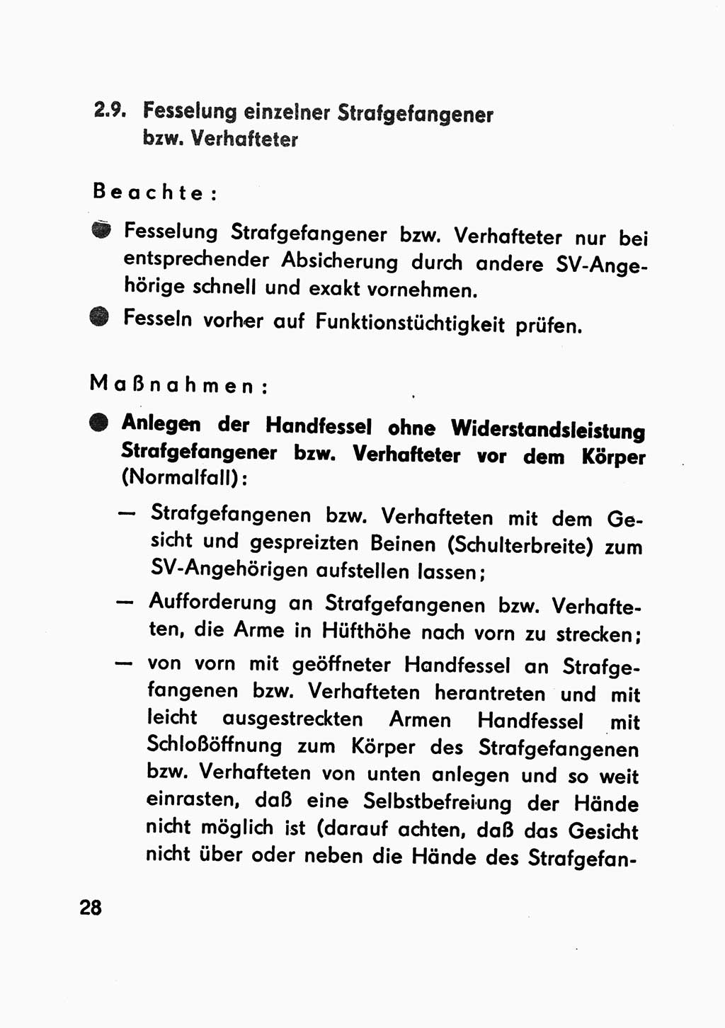 Merkbuch für SV-Angehörige [Strafvollzug (SV) Deutsche Demokratische Republik (DDR)] 1975, Seite 28 (SV-Angeh. DDR 1975, S. 28)