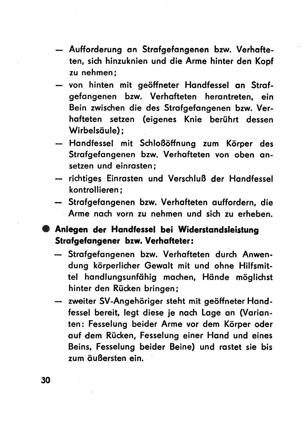 Merkbuch für SV-Angehörige [Strafvollzug (SV) Deutsche Demokratische Republik (DDR)] 1975, Seite 30 (SV-Angeh. DDR 1975, S. 30)