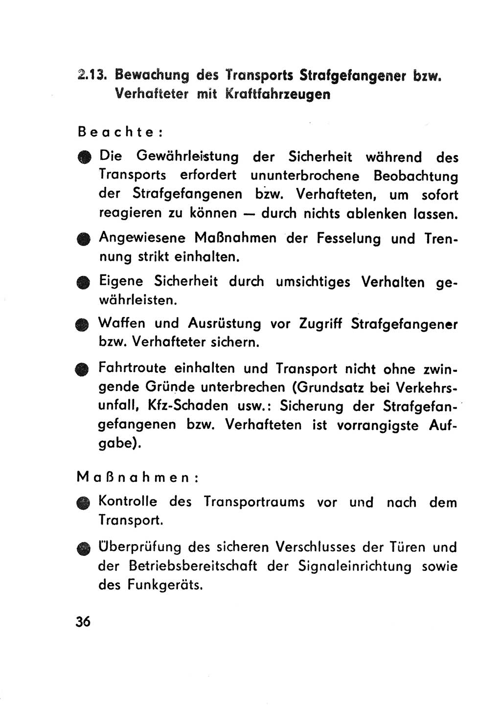 Merkbuch für SV-Angehörige [Strafvollzug (SV) Deutsche Demokratische Republik (DDR)] 1975, Seite 36 (SV-Angeh. DDR 1975, S. 36)
