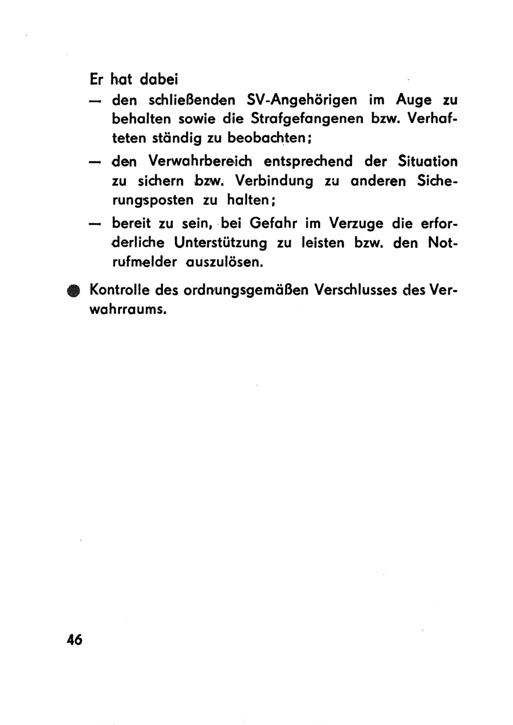 Merkbuch für SV-Angehörige [Strafvollzug (SV) Deutsche Demokratische Republik (DDR)] 1975, Seite 46 (SV-Angeh. DDR 1975, S. 46)