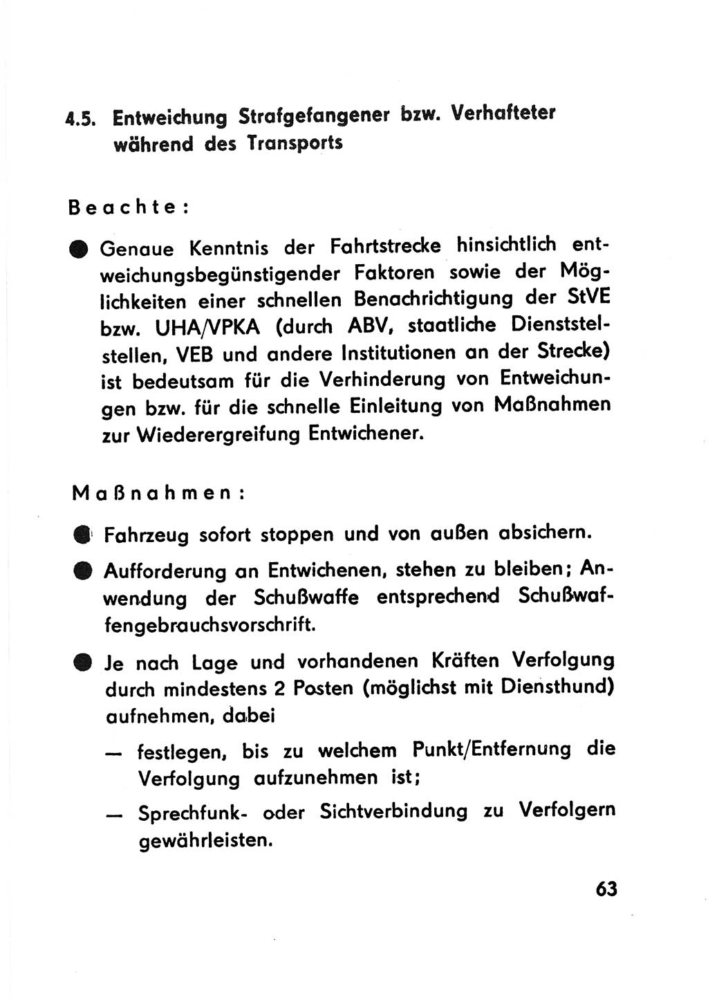 Merkbuch für SV-Angehörige [Strafvollzug (SV) Deutsche Demokratische Republik (DDR)] 1975, Seite 63 (SV-Angeh. DDR 1975, S. 63)