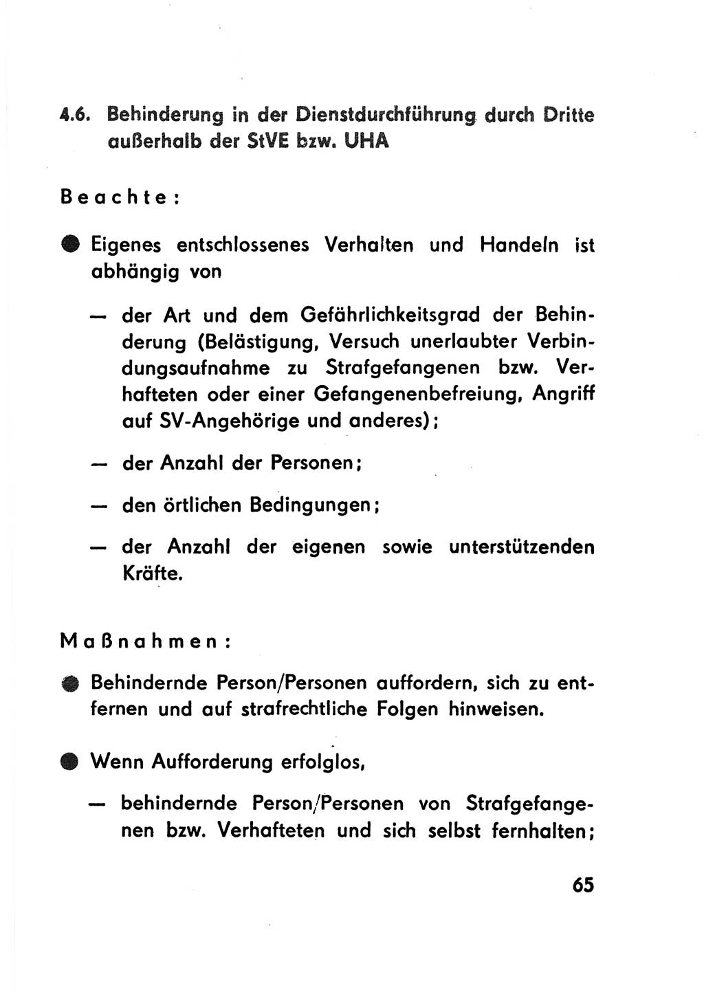 Merkbuch für SV-Angehörige [Strafvollzug (SV) Deutsche Demokratische Republik (DDR)] 1975, Seite 65 (SV-Angeh. DDR 1975, S. 65)