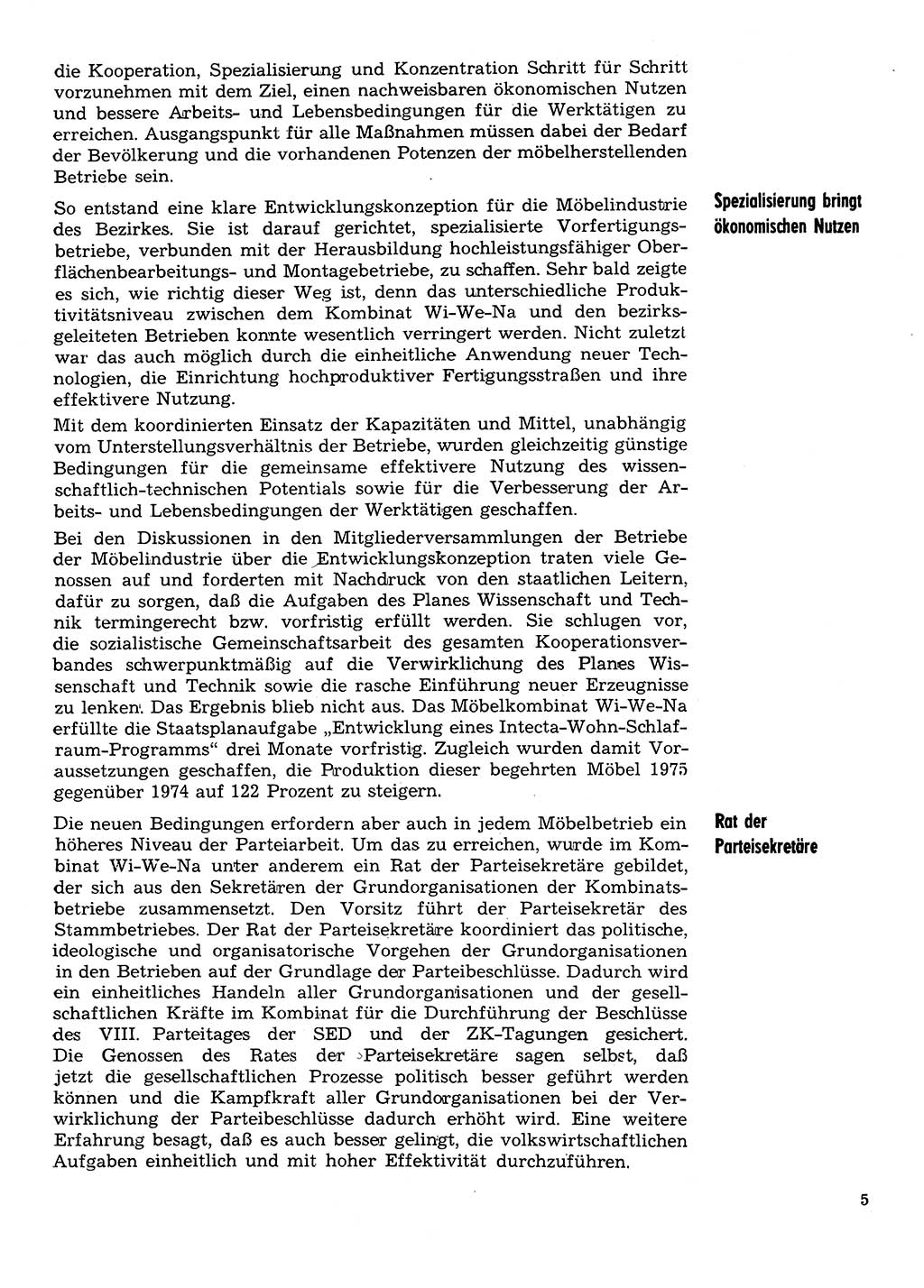 Neuer Weg (NW), Organ des Zentralkomitees (ZK) der SED (Sozialistische Einheitspartei Deutschlands) für Fragen des Parteilebens, 30. Jahrgang [Deutsche Demokratische Republik (DDR)] 1975, Seite 5 (NW ZK SED DDR 1975, S. 5)