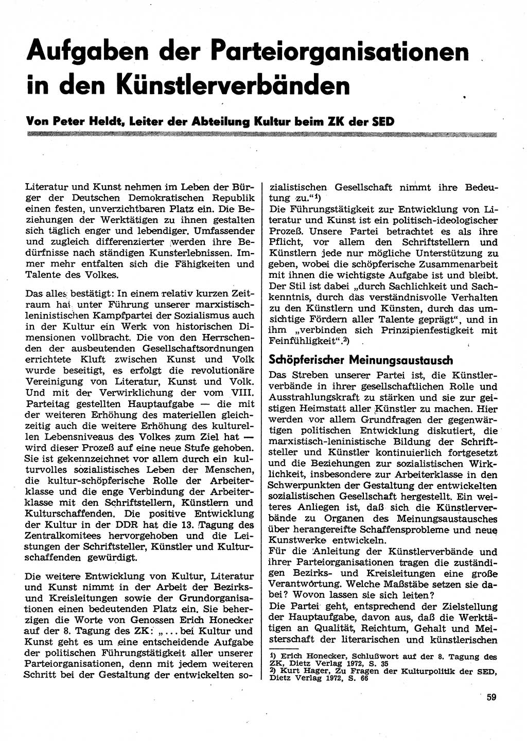 Neuer Weg (NW), Organ des Zentralkomitees (ZK) der SED (Sozialistische Einheitspartei Deutschlands) für Fragen des Parteilebens, 30. Jahrgang [Deutsche Demokratische Republik (DDR)] 1975, Seite 59 (NW ZK SED DDR 1975, S. 59)
