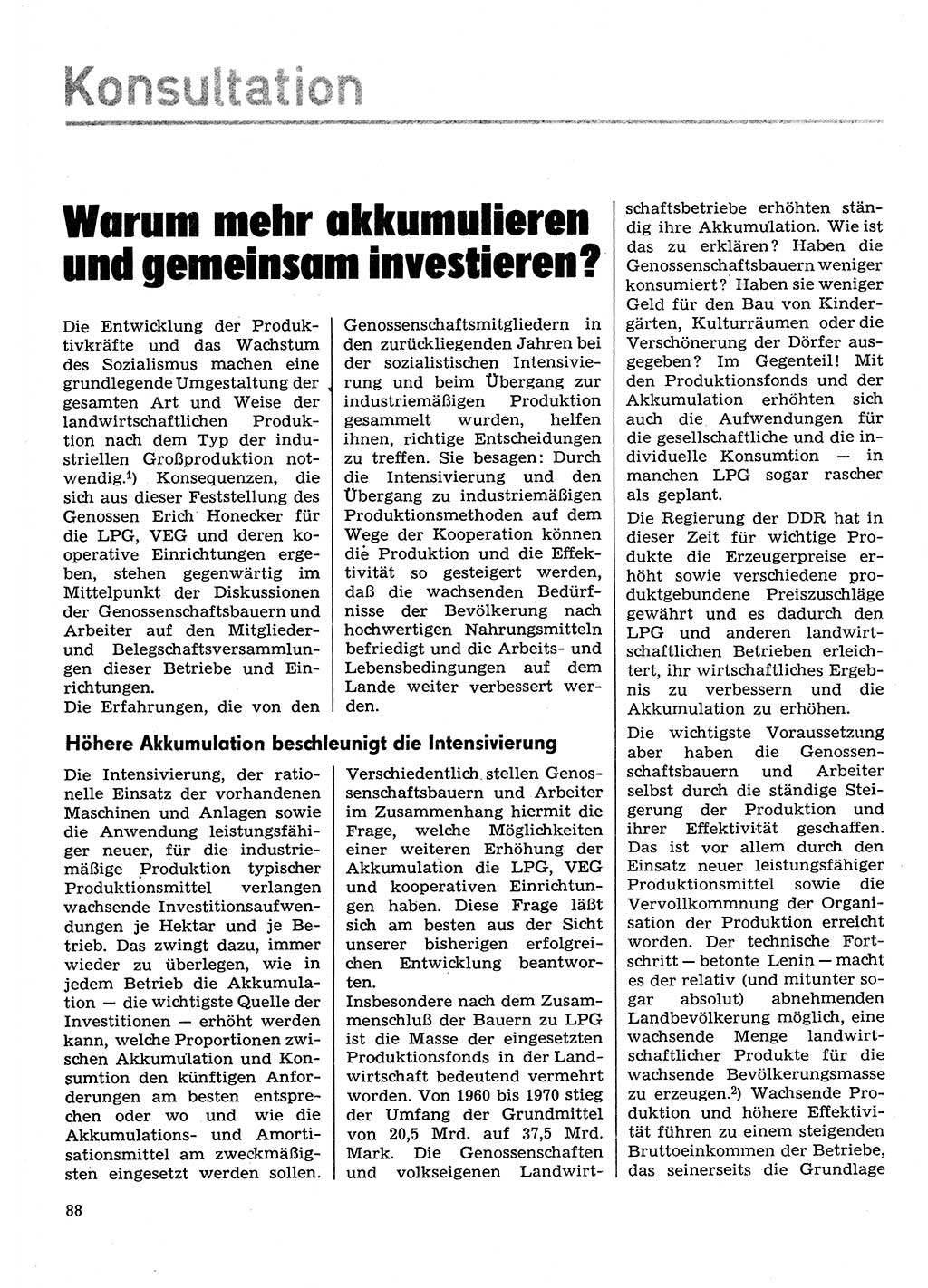 Neuer Weg (NW), Organ des Zentralkomitees (ZK) der SED (Sozialistische Einheitspartei Deutschlands) für Fragen des Parteilebens, 30. Jahrgang [Deutsche Demokratische Republik (DDR)] 1975, Seite 88 (NW ZK SED DDR 1975, S. 88)