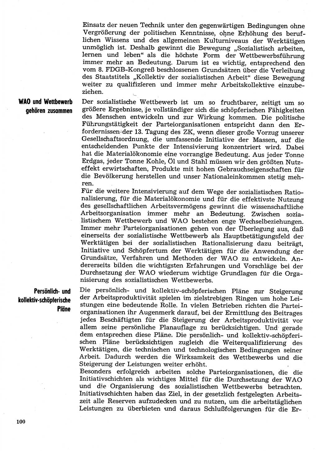 Neuer Weg (NW), Organ des Zentralkomitees (ZK) der SED (Sozialistische Einheitspartei Deutschlands) für Fragen des Parteilebens, 30. Jahrgang [Deutsche Demokratische Republik (DDR)] 1975, Seite 100 (NW ZK SED DDR 1975, S. 100)