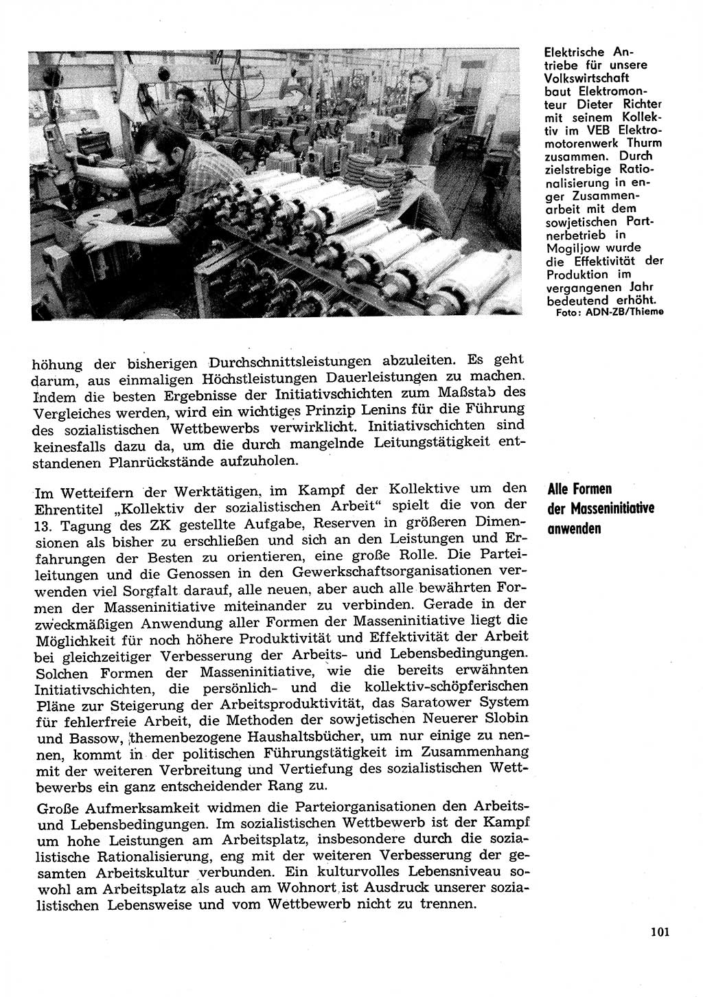 Neuer Weg (NW), Organ des Zentralkomitees (ZK) der SED (Sozialistische Einheitspartei Deutschlands) für Fragen des Parteilebens, 30. Jahrgang [Deutsche Demokratische Republik (DDR)] 1975, Seite 101 (NW ZK SED DDR 1975, S. 101)
