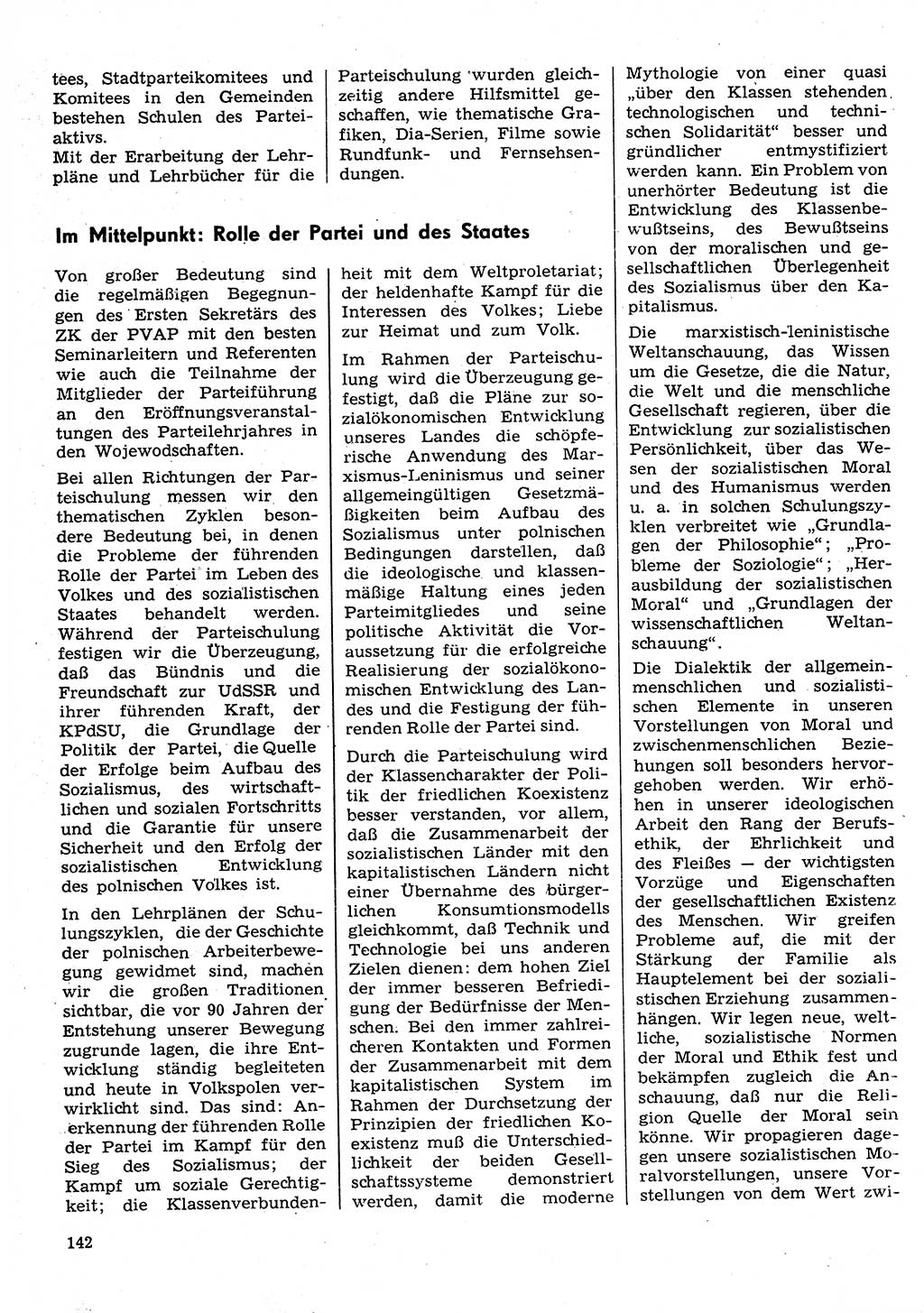 Neuer Weg (NW), Organ des Zentralkomitees (ZK) der SED (Sozialistische Einheitspartei Deutschlands) für Fragen des Parteilebens, 30. Jahrgang [Deutsche Demokratische Republik (DDR)] 1975, Seite 142 (NW ZK SED DDR 1975, S. 142)