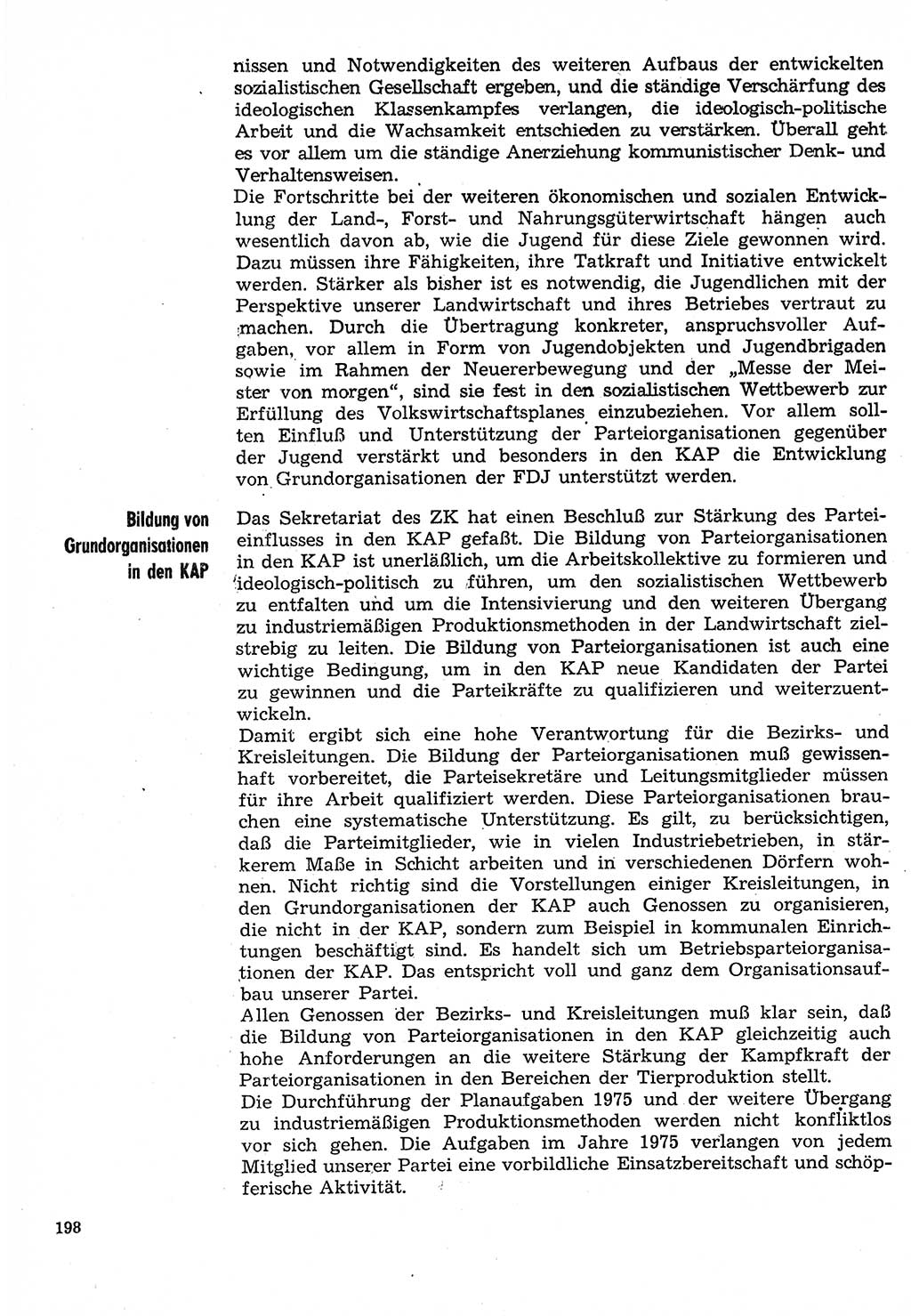 Neuer Weg (NW), Organ des Zentralkomitees (ZK) der SED (Sozialistische Einheitspartei Deutschlands) für Fragen des Parteilebens, 30. Jahrgang [Deutsche Demokratische Republik (DDR)] 1975, Seite 198 (NW ZK SED DDR 1975, S. 198)