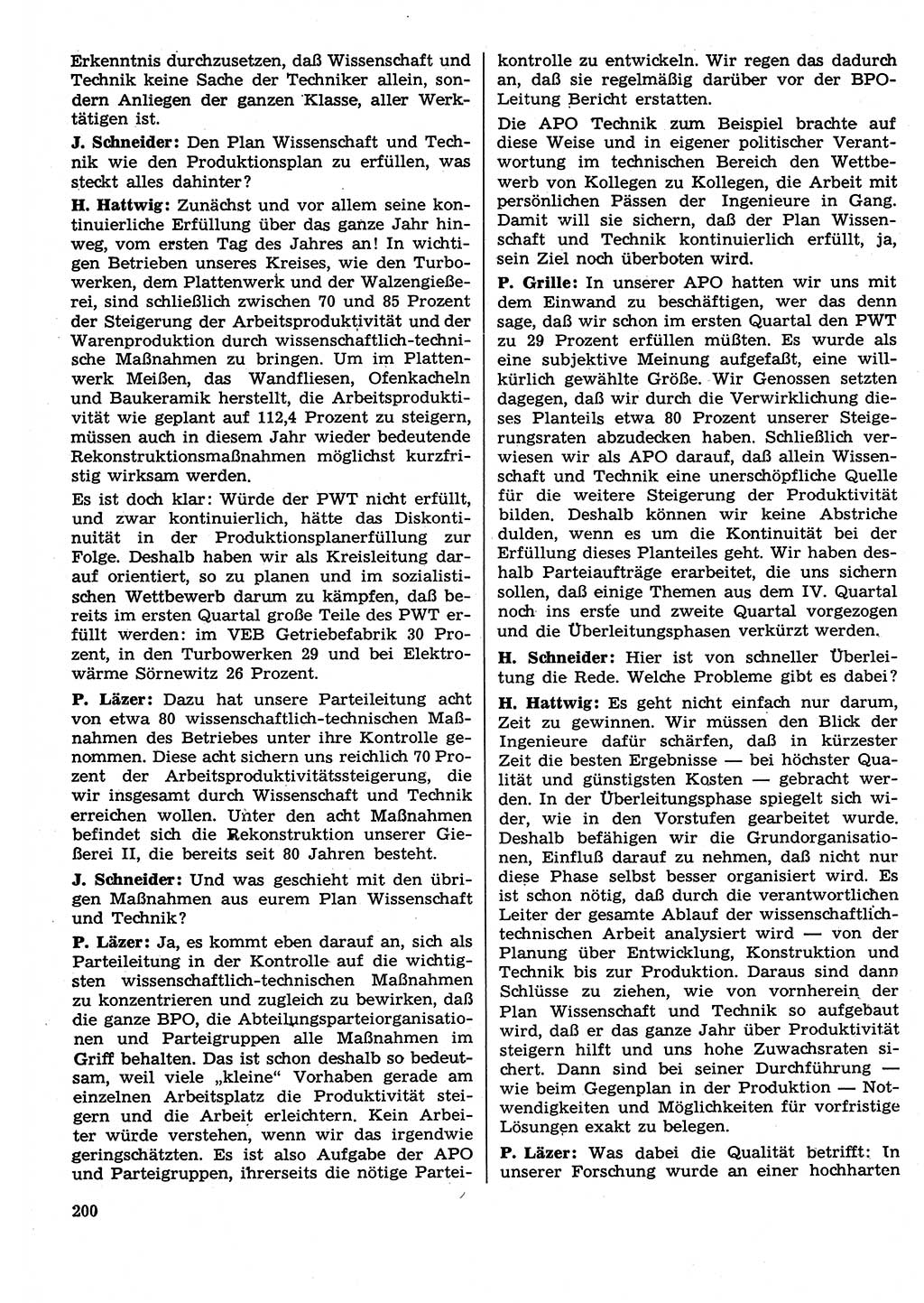 Neuer Weg (NW), Organ des Zentralkomitees (ZK) der SED (Sozialistische Einheitspartei Deutschlands) für Fragen des Parteilebens, 30. Jahrgang [Deutsche Demokratische Republik (DDR)] 1975, Seite 200 (NW ZK SED DDR 1975, S. 200)