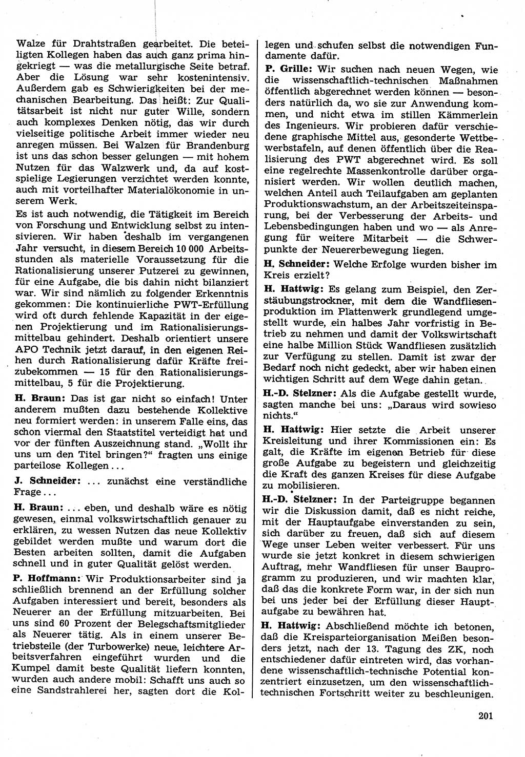 Neuer Weg (NW), Organ des Zentralkomitees (ZK) der SED (Sozialistische Einheitspartei Deutschlands) für Fragen des Parteilebens, 30. Jahrgang [Deutsche Demokratische Republik (DDR)] 1975, Seite 201 (NW ZK SED DDR 1975, S. 201)