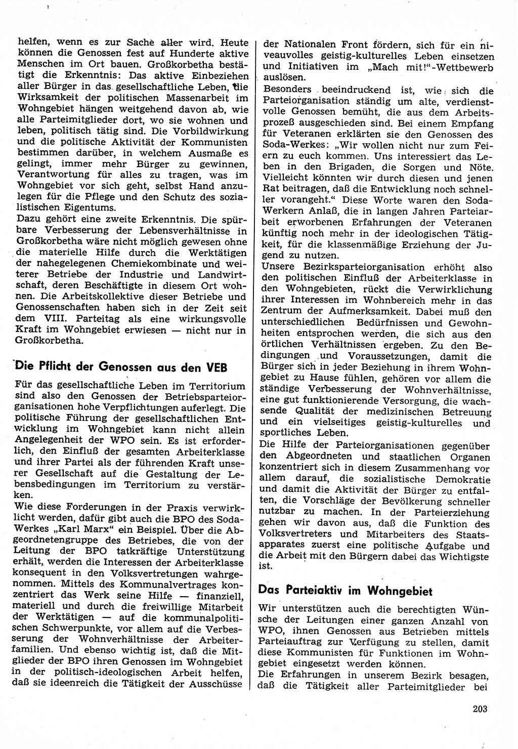 Neuer Weg (NW), Organ des Zentralkomitees (ZK) der SED (Sozialistische Einheitspartei Deutschlands) für Fragen des Parteilebens, 30. Jahrgang [Deutsche Demokratische Republik (DDR)] 1975, Seite 203 (NW ZK SED DDR 1975, S. 203)