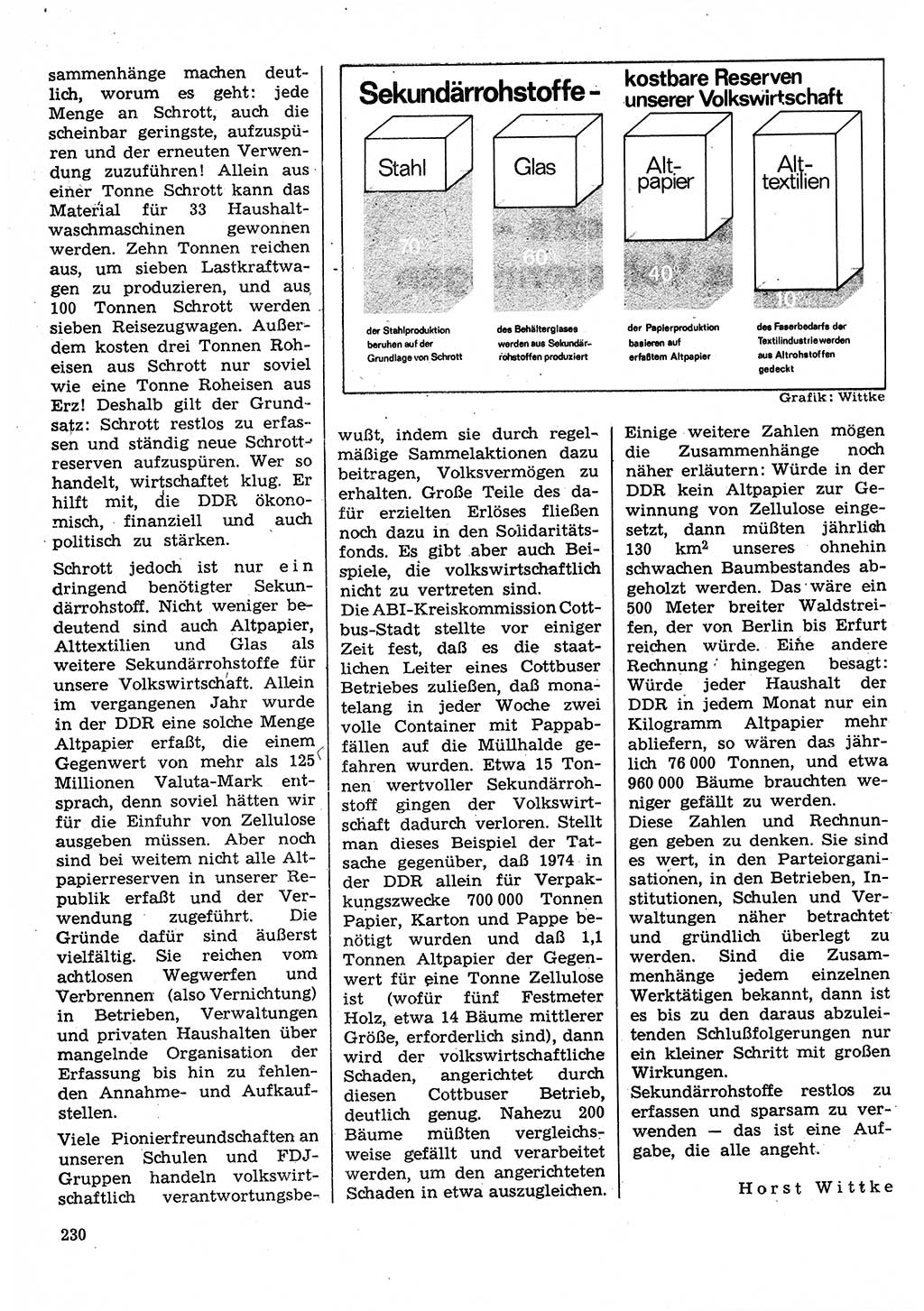 Neuer Weg (NW), Organ des Zentralkomitees (ZK) der SED (Sozialistische Einheitspartei Deutschlands) für Fragen des Parteilebens, 30. Jahrgang [Deutsche Demokratische Republik (DDR)] 1975, Seite 230 (NW ZK SED DDR 1975, S. 230)