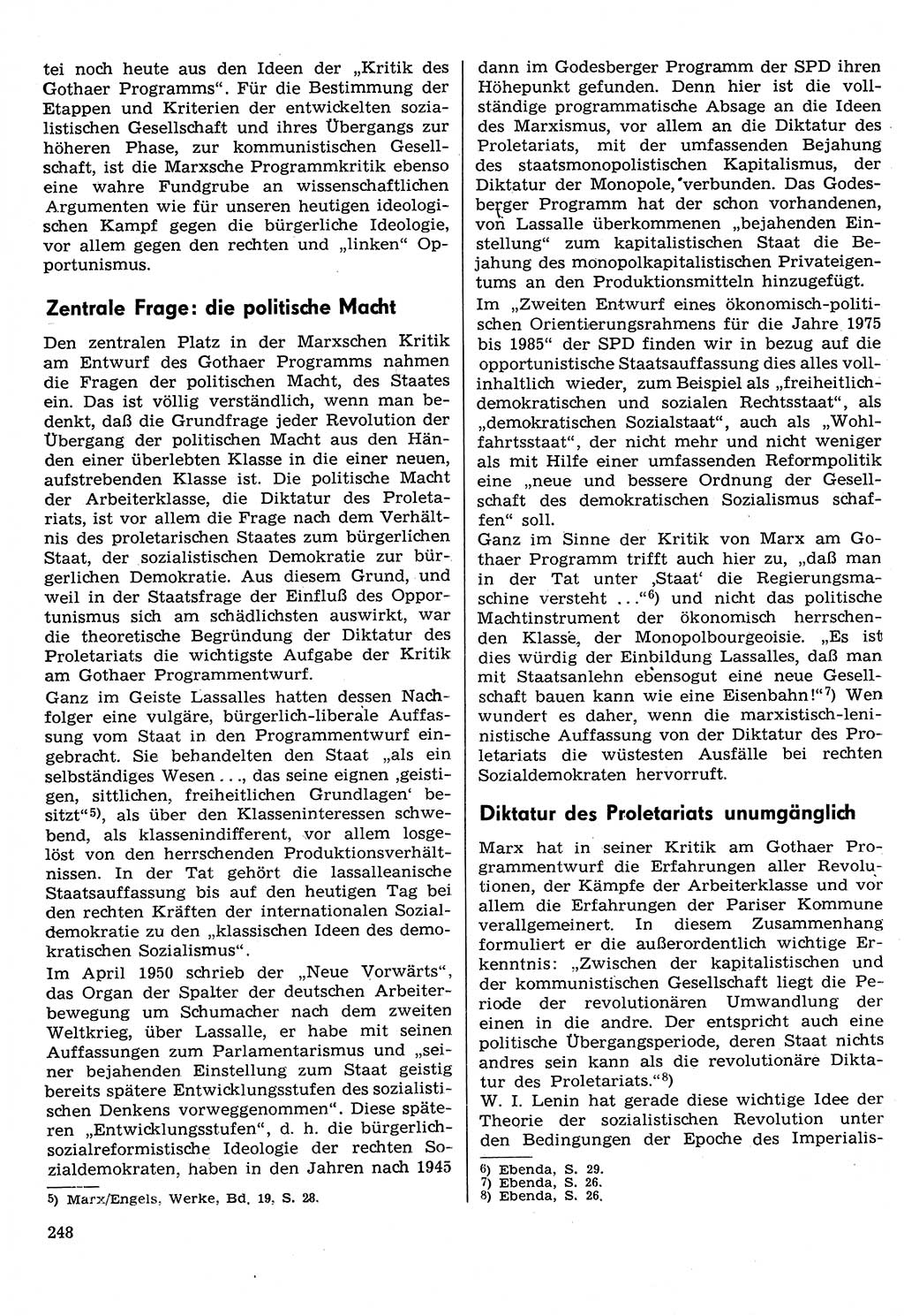 Neuer Weg (NW), Organ des Zentralkomitees (ZK) der SED (Sozialistische Einheitspartei Deutschlands) für Fragen des Parteilebens, 30. Jahrgang [Deutsche Demokratische Republik (DDR)] 1975, Seite 248 (NW ZK SED DDR 1975, S. 248)