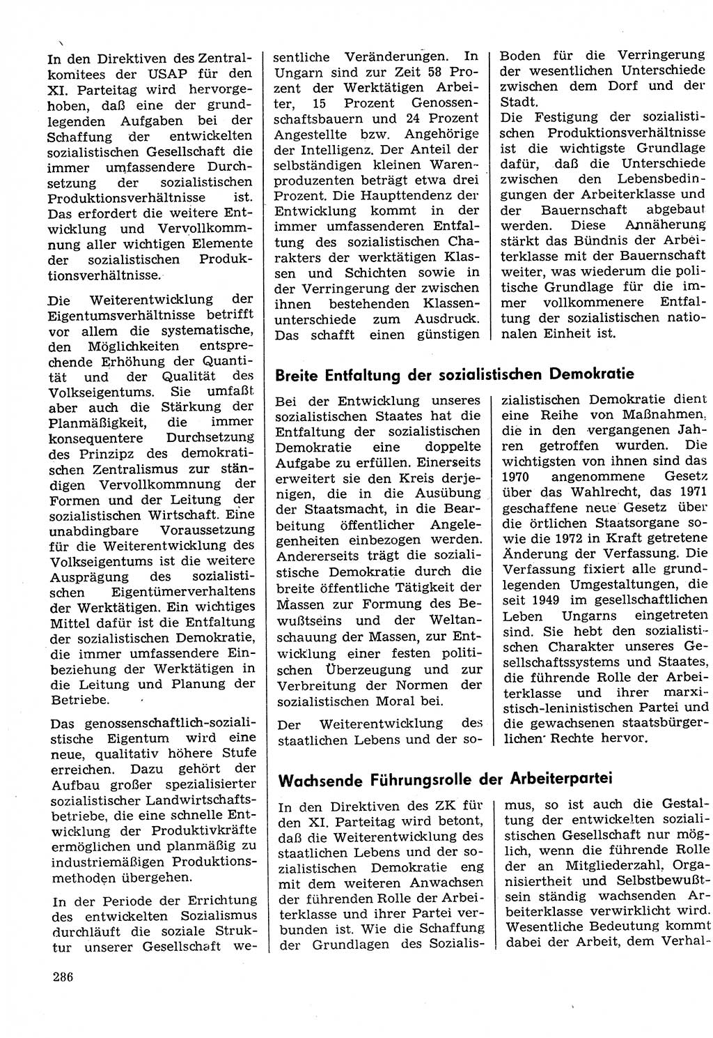Neuer Weg (NW), Organ des Zentralkomitees (ZK) der SED (Sozialistische Einheitspartei Deutschlands) für Fragen des Parteilebens, 30. Jahrgang [Deutsche Demokratische Republik (DDR)] 1975, Seite 286 (NW ZK SED DDR 1975, S. 286)