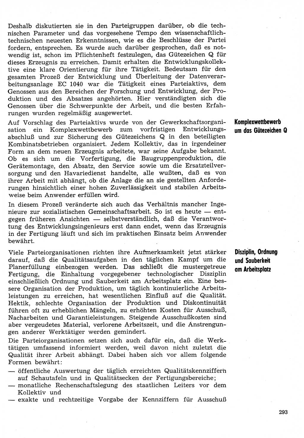 Neuer Weg (NW), Organ des Zentralkomitees (ZK) der SED (Sozialistische Einheitspartei Deutschlands) für Fragen des Parteilebens, 30. Jahrgang [Deutsche Demokratische Republik (DDR)] 1975, Seite 293 (NW ZK SED DDR 1975, S. 293)
