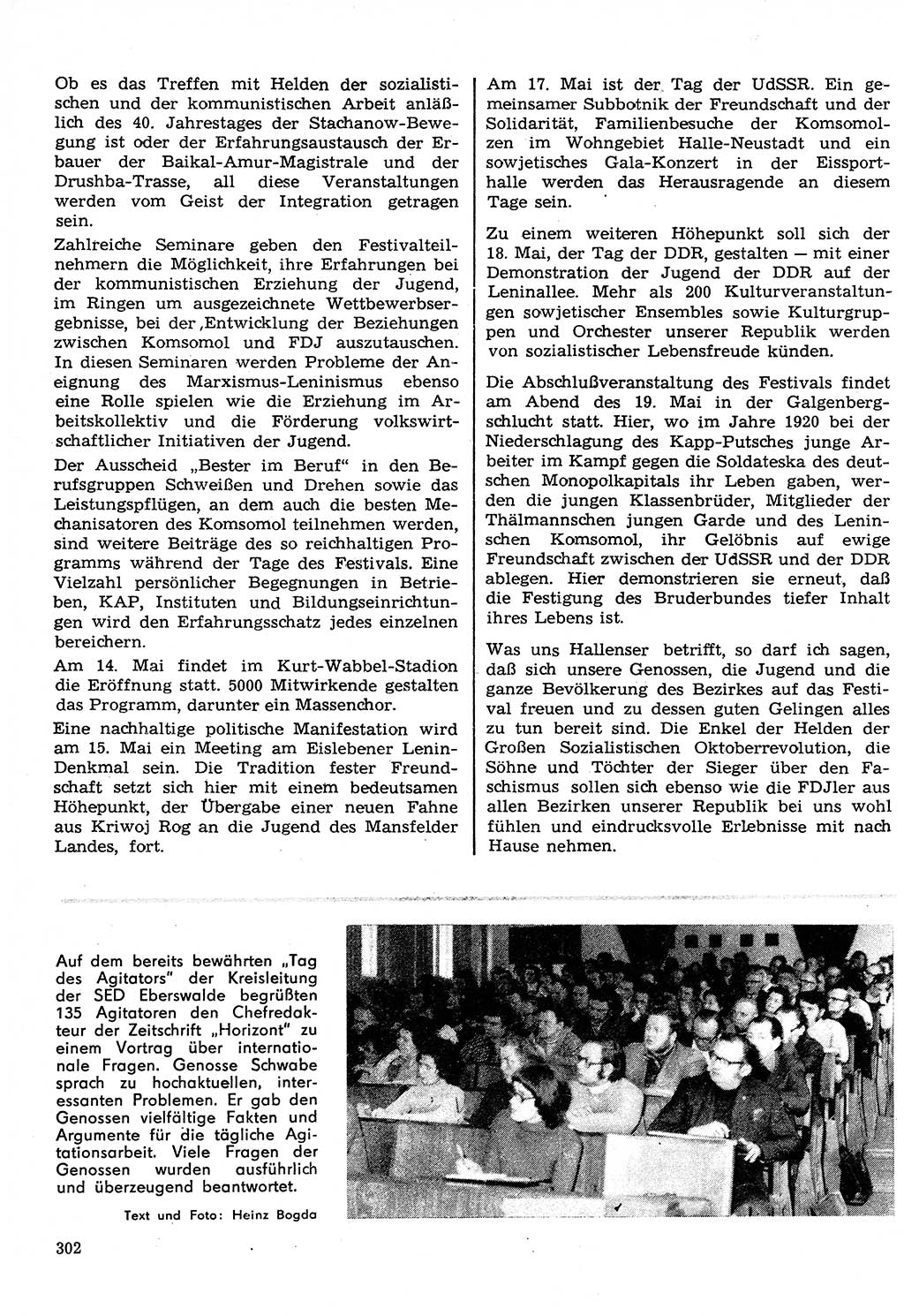 Neuer Weg (NW), Organ des Zentralkomitees (ZK) der SED (Sozialistische Einheitspartei Deutschlands) für Fragen des Parteilebens, 30. Jahrgang [Deutsche Demokratische Republik (DDR)] 1975, Seite 302 (NW ZK SED DDR 1975, S. 302)