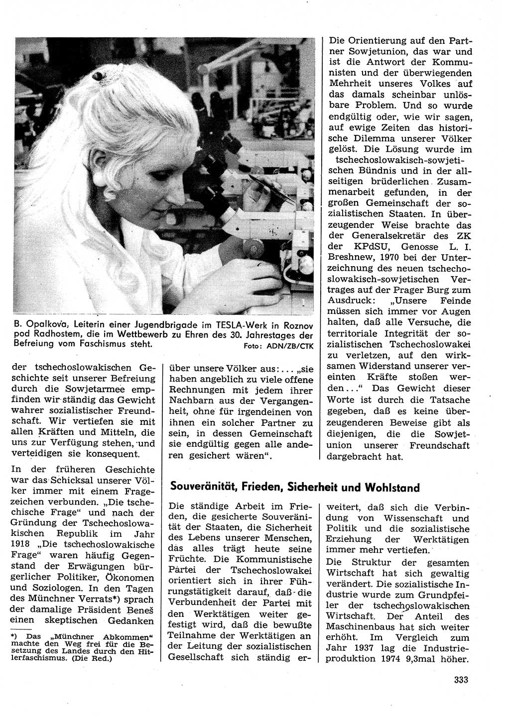 Neuer Weg (NW), Organ des Zentralkomitees (ZK) der SED (Sozialistische Einheitspartei Deutschlands) für Fragen des Parteilebens, 30. Jahrgang [Deutsche Demokratische Republik (DDR)] 1975, Seite 333 (NW ZK SED DDR 1975, S. 333)