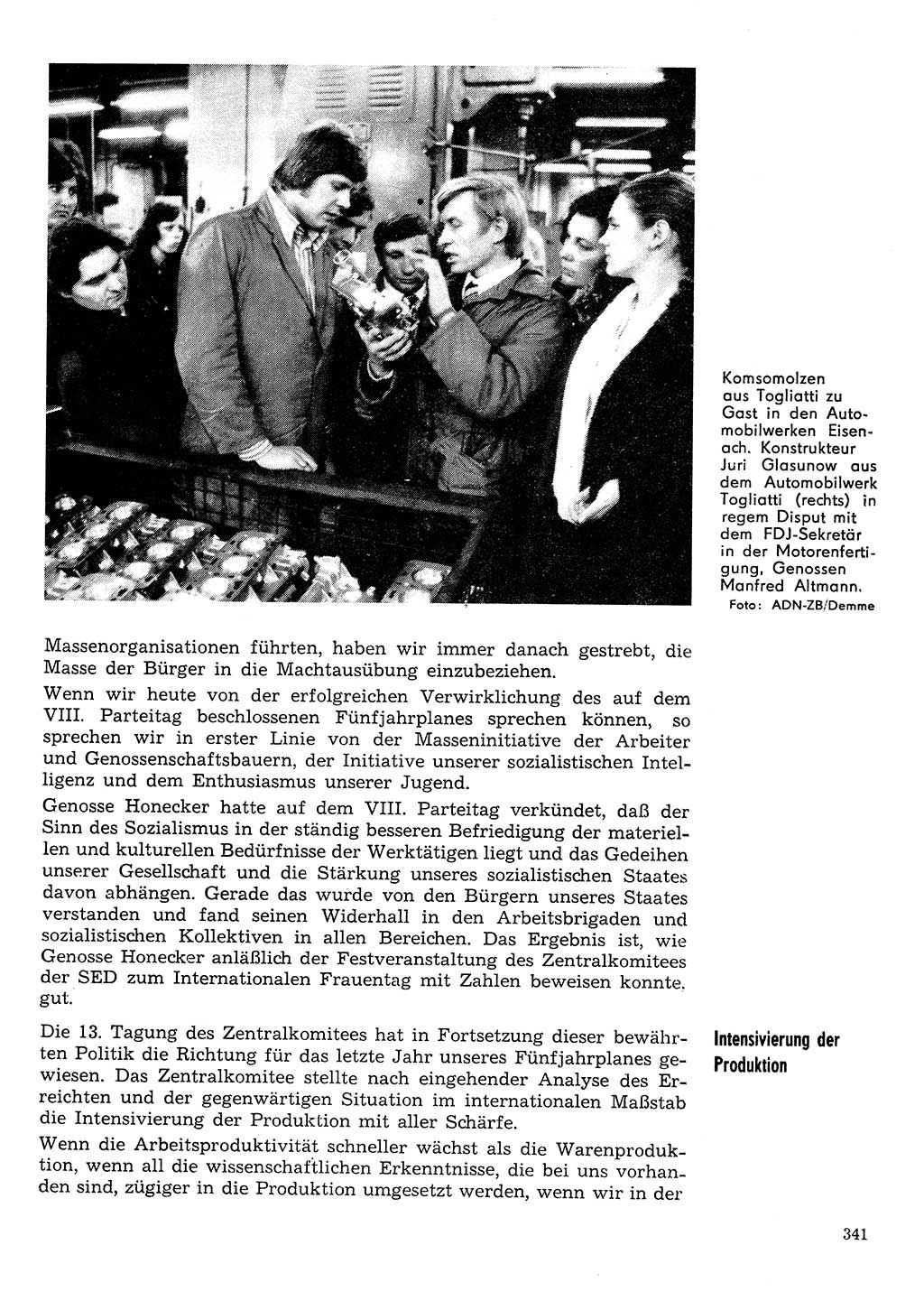 Neuer Weg (NW), Organ des Zentralkomitees (ZK) der SED (Sozialistische Einheitspartei Deutschlands) für Fragen des Parteilebens, 30. Jahrgang [Deutsche Demokratische Republik (DDR)] 1975, Seite 341 (NW ZK SED DDR 1975, S. 341)
