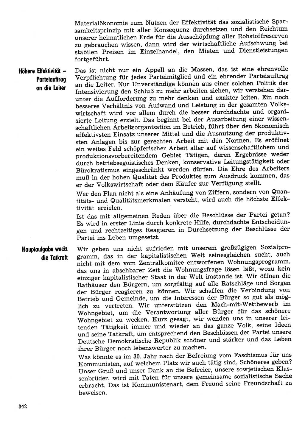 Neuer Weg (NW), Organ des Zentralkomitees (ZK) der SED (Sozialistische Einheitspartei Deutschlands) für Fragen des Parteilebens, 30. Jahrgang [Deutsche Demokratische Republik (DDR)] 1975, Seite 342 (NW ZK SED DDR 1975, S. 342)