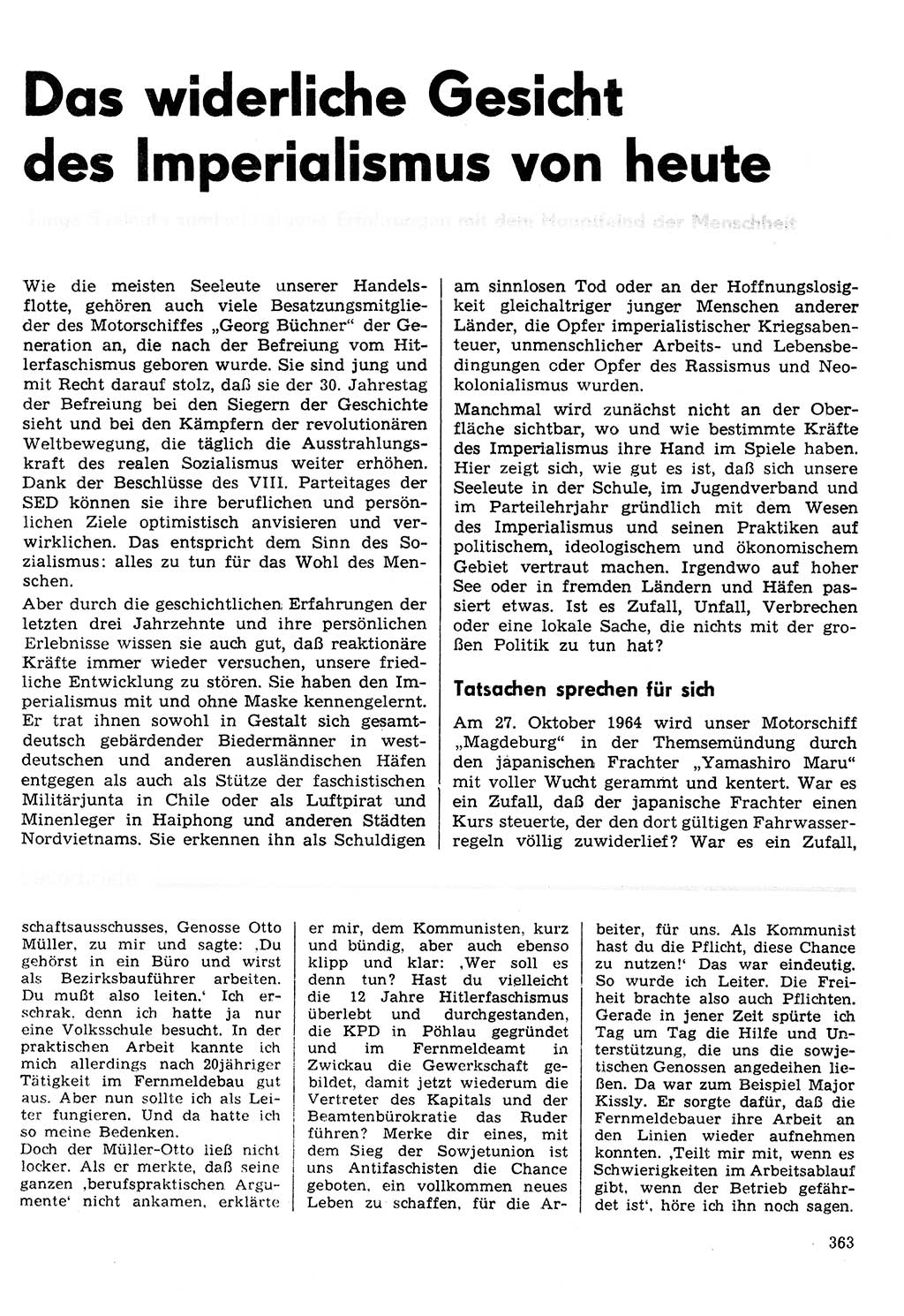 Neuer Weg (NW), Organ des Zentralkomitees (ZK) der SED (Sozialistische Einheitspartei Deutschlands) für Fragen des Parteilebens, 30. Jahrgang [Deutsche Demokratische Republik (DDR)] 1975, Seite 363 (NW ZK SED DDR 1975, S. 363)