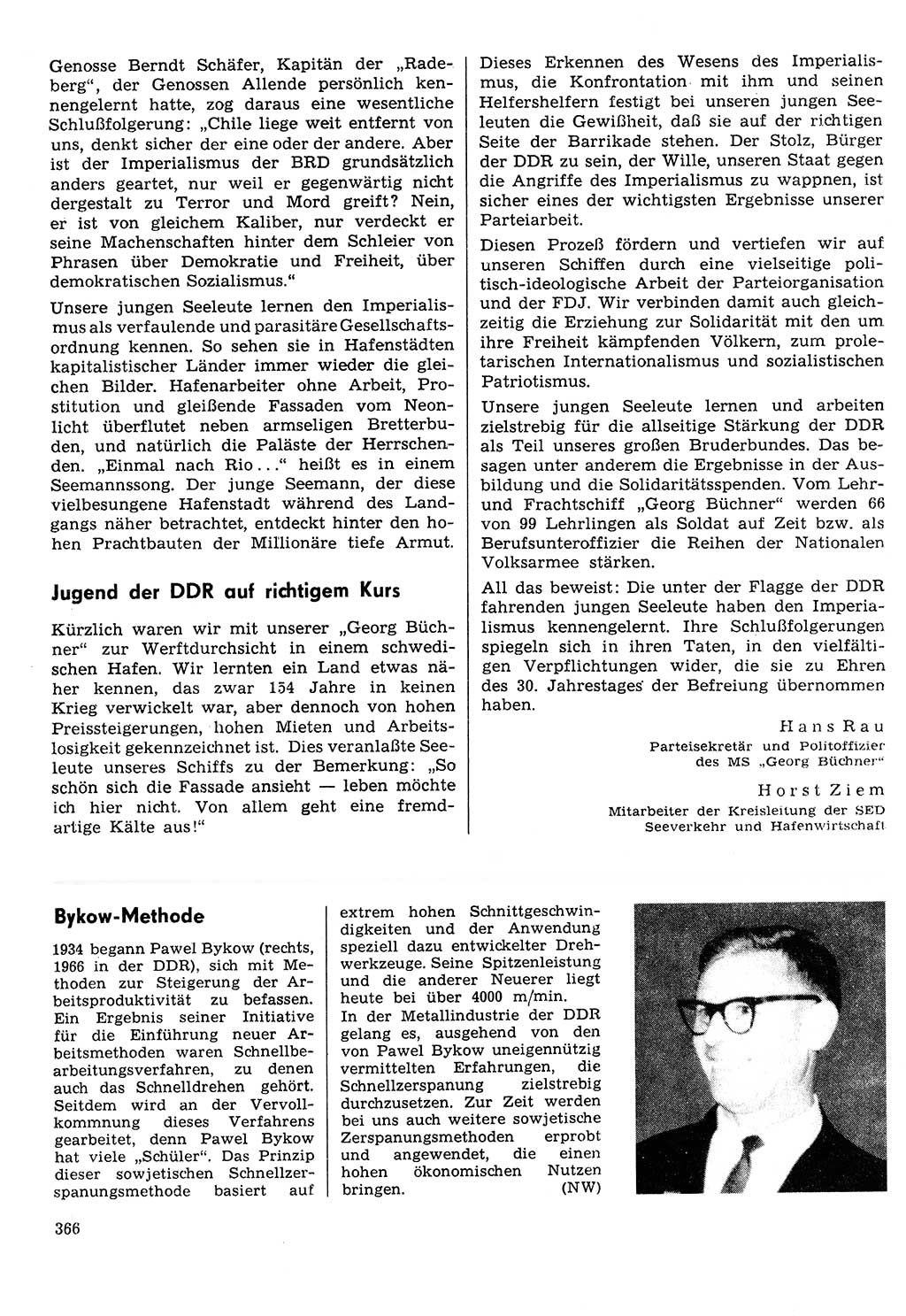Neuer Weg (NW), Organ des Zentralkomitees (ZK) der SED (Sozialistische Einheitspartei Deutschlands) für Fragen des Parteilebens, 30. Jahrgang [Deutsche Demokratische Republik (DDR)] 1975, Seite 366 (NW ZK SED DDR 1975, S. 366)