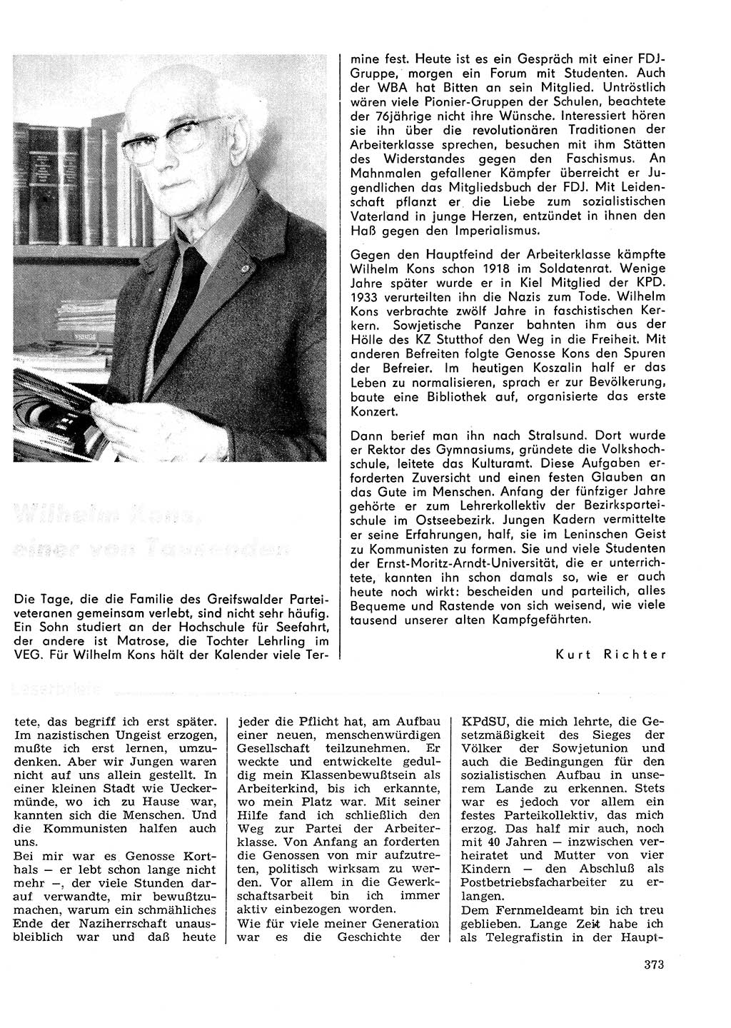 Neuer Weg (NW), Organ des Zentralkomitees (ZK) der SED (Sozialistische Einheitspartei Deutschlands) für Fragen des Parteilebens, 30. Jahrgang [Deutsche Demokratische Republik (DDR)] 1975, Seite 373 (NW ZK SED DDR 1975, S. 373)