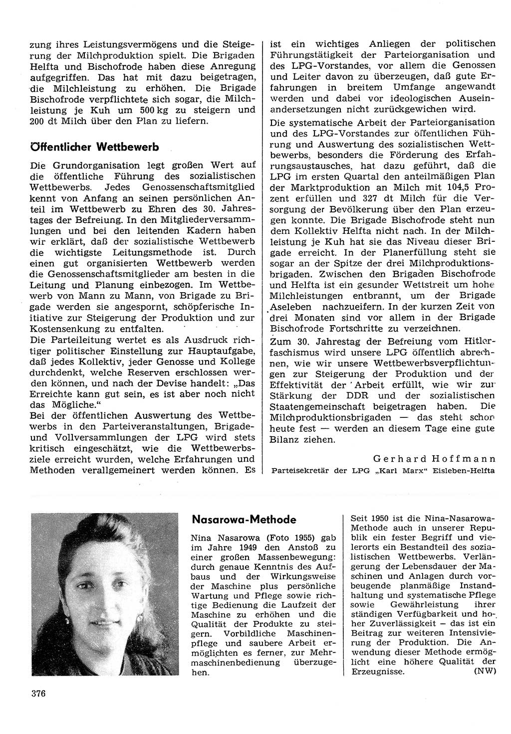 Neuer Weg (NW), Organ des Zentralkomitees (ZK) der SED (Sozialistische Einheitspartei Deutschlands) für Fragen des Parteilebens, 30. Jahrgang [Deutsche Demokratische Republik (DDR)] 1975, Seite 376 (NW ZK SED DDR 1975, S. 376)