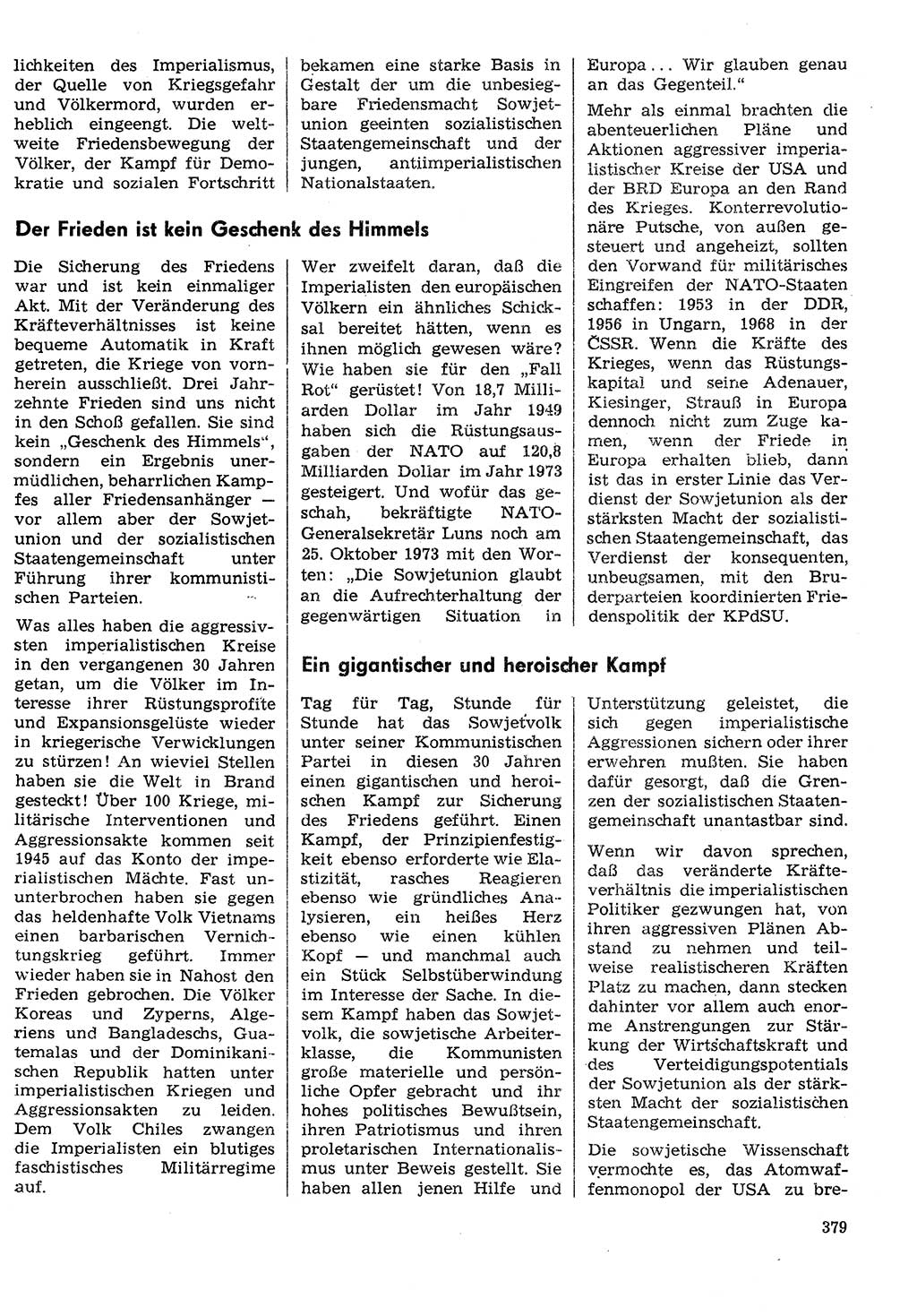 Neuer Weg (NW), Organ des Zentralkomitees (ZK) der SED (Sozialistische Einheitspartei Deutschlands) für Fragen des Parteilebens, 30. Jahrgang [Deutsche Demokratische Republik (DDR)] 1975, Seite 379 (NW ZK SED DDR 1975, S. 379)
