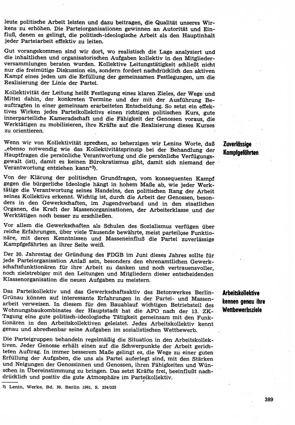 Neuer Weg (NW), Organ des Zentralkomitees (ZK) der SED (Sozialistische Einheitspartei Deutschlands) für Fragen des Parteilebens, 30. Jahrgang [Deutsche Demokratische Republik (DDR)] 1975, Seite 389 (NW ZK SED DDR 1975, S. 389)