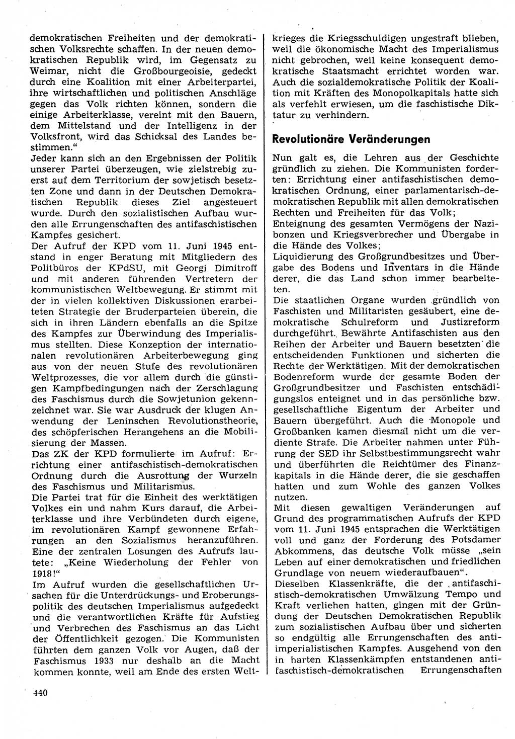 Neuer Weg (NW), Organ des Zentralkomitees (ZK) der SED (Sozialistische Einheitspartei Deutschlands) für Fragen des Parteilebens, 30. Jahrgang [Deutsche Demokratische Republik (DDR)] 1975, Seite 440 (NW ZK SED DDR 1975, S. 440)