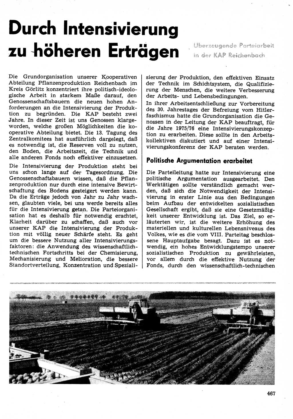 Neuer Weg (NW), Organ des Zentralkomitees (ZK) der SED (Sozialistische Einheitspartei Deutschlands) für Fragen des Parteilebens, 30. Jahrgang [Deutsche Demokratische Republik (DDR)] 1975, Seite 467 (NW ZK SED DDR 1975, S. 467)