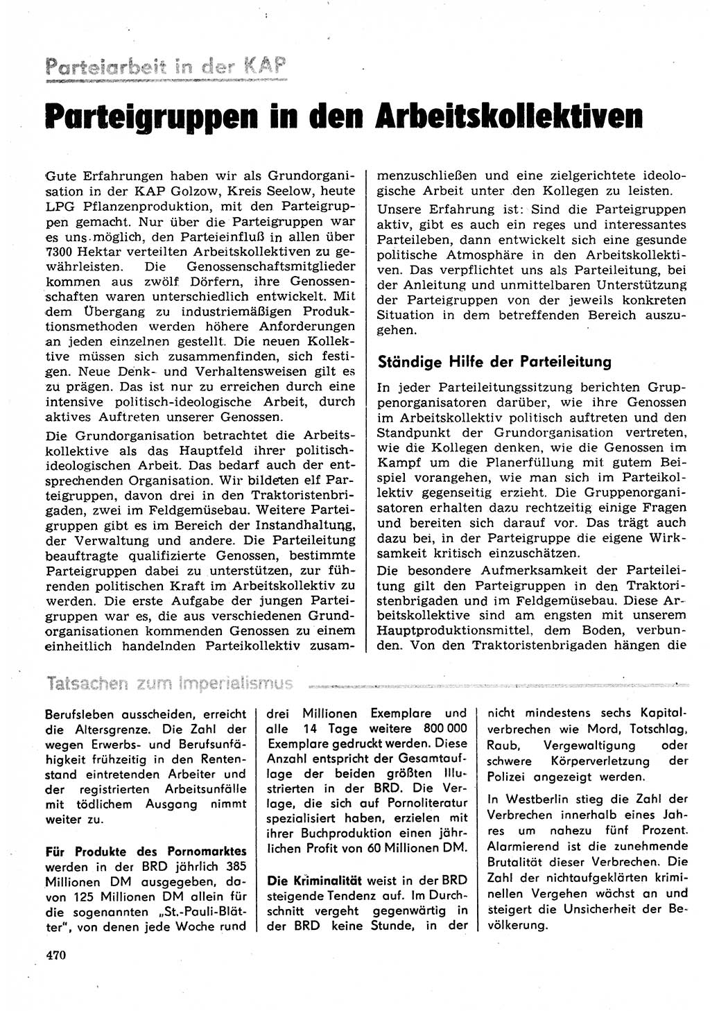 Neuer Weg (NW), Organ des Zentralkomitees (ZK) der SED (Sozialistische Einheitspartei Deutschlands) für Fragen des Parteilebens, 30. Jahrgang [Deutsche Demokratische Republik (DDR)] 1975, Seite 470 (NW ZK SED DDR 1975, S. 470)