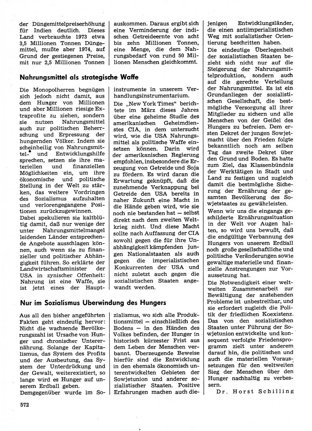 Neuer Weg (NW), Organ des Zentralkomitees (ZK) der SED (Sozialistische Einheitspartei Deutschlands) für Fragen des Parteilebens, 30. Jahrgang [Deutsche Demokratische Republik (DDR)] 1975, Seite 572 (NW ZK SED DDR 1975, S. 572)