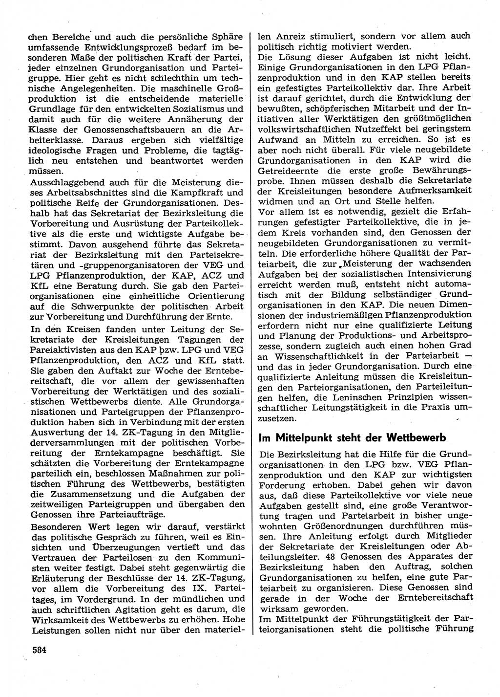 Neuer Weg (NW), Organ des Zentralkomitees (ZK) der SED (Sozialistische Einheitspartei Deutschlands) für Fragen des Parteilebens, 30. Jahrgang [Deutsche Demokratische Republik (DDR)] 1975, Seite 584 (NW ZK SED DDR 1975, S. 584)
