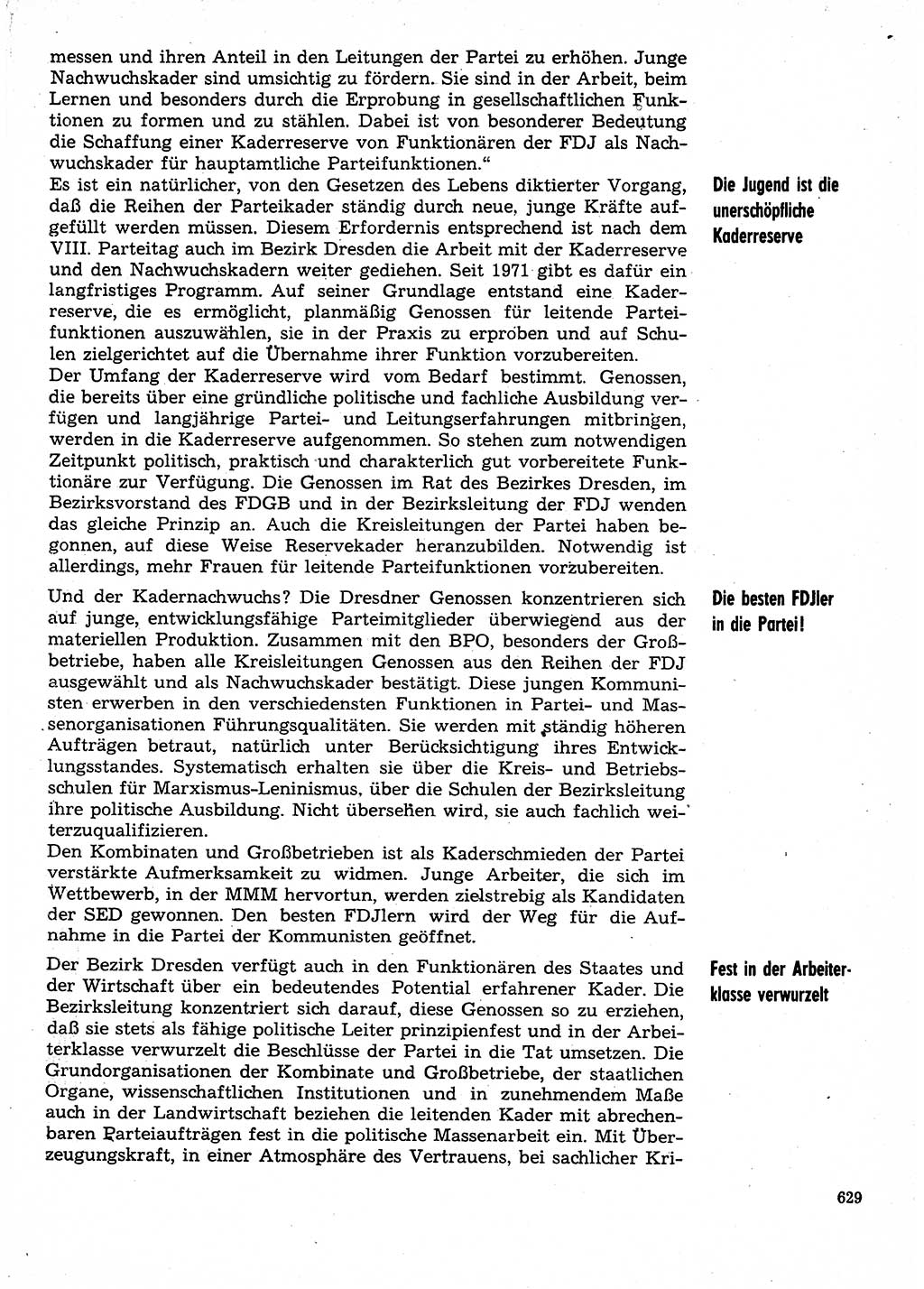Neuer Weg (NW), Organ des Zentralkomitees (ZK) der SED (Sozialistische Einheitspartei Deutschlands) für Fragen des Parteilebens, 30. Jahrgang [Deutsche Demokratische Republik (DDR)] 1975, Seite 629 (NW ZK SED DDR 1975, S. 629)