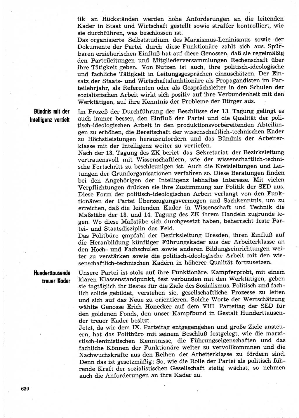 Neuer Weg (NW), Organ des Zentralkomitees (ZK) der SED (Sozialistische Einheitspartei Deutschlands) für Fragen des Parteilebens, 30. Jahrgang [Deutsche Demokratische Republik (DDR)] 1975, Seite 630 (NW ZK SED DDR 1975, S. 630)