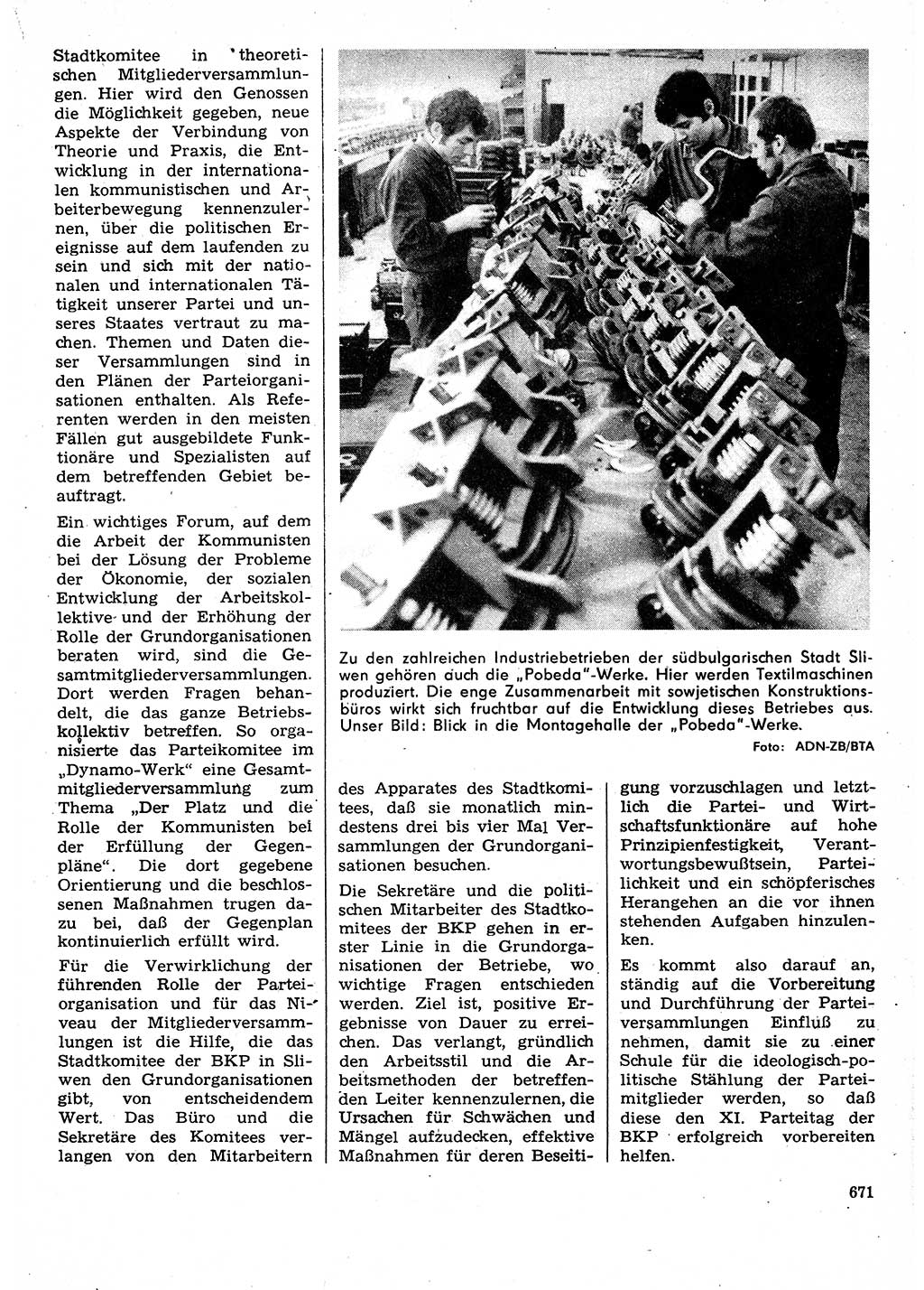 Neuer Weg (NW), Organ des Zentralkomitees (ZK) der SED (Sozialistische Einheitspartei Deutschlands) für Fragen des Parteilebens, 30. Jahrgang [Deutsche Demokratische Republik (DDR)] 1975, Seite 671 (NW ZK SED DDR 1975, S. 671)