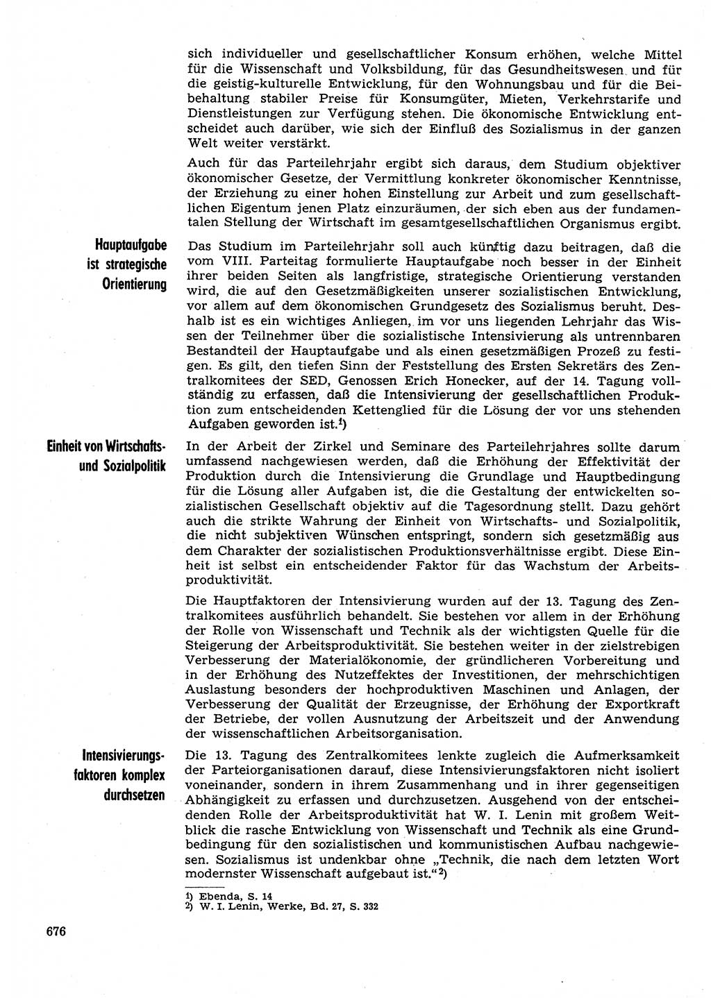 Neuer Weg (NW), Organ des Zentralkomitees (ZK) der SED (Sozialistische Einheitspartei Deutschlands) für Fragen des Parteilebens, 30. Jahrgang [Deutsche Demokratische Republik (DDR)] 1975, Seite 676 (NW ZK SED DDR 1975, S. 676)