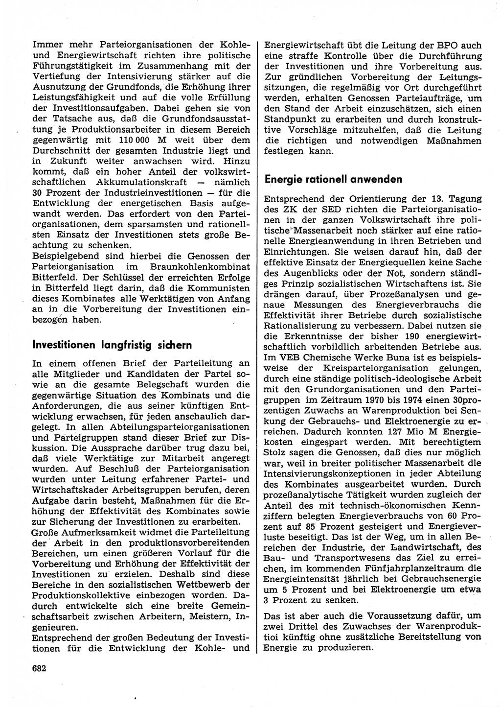 Neuer Weg (NW), Organ des Zentralkomitees (ZK) der SED (Sozialistische Einheitspartei Deutschlands) für Fragen des Parteilebens, 30. Jahrgang [Deutsche Demokratische Republik (DDR)] 1975, Seite 682 (NW ZK SED DDR 1975, S. 682)