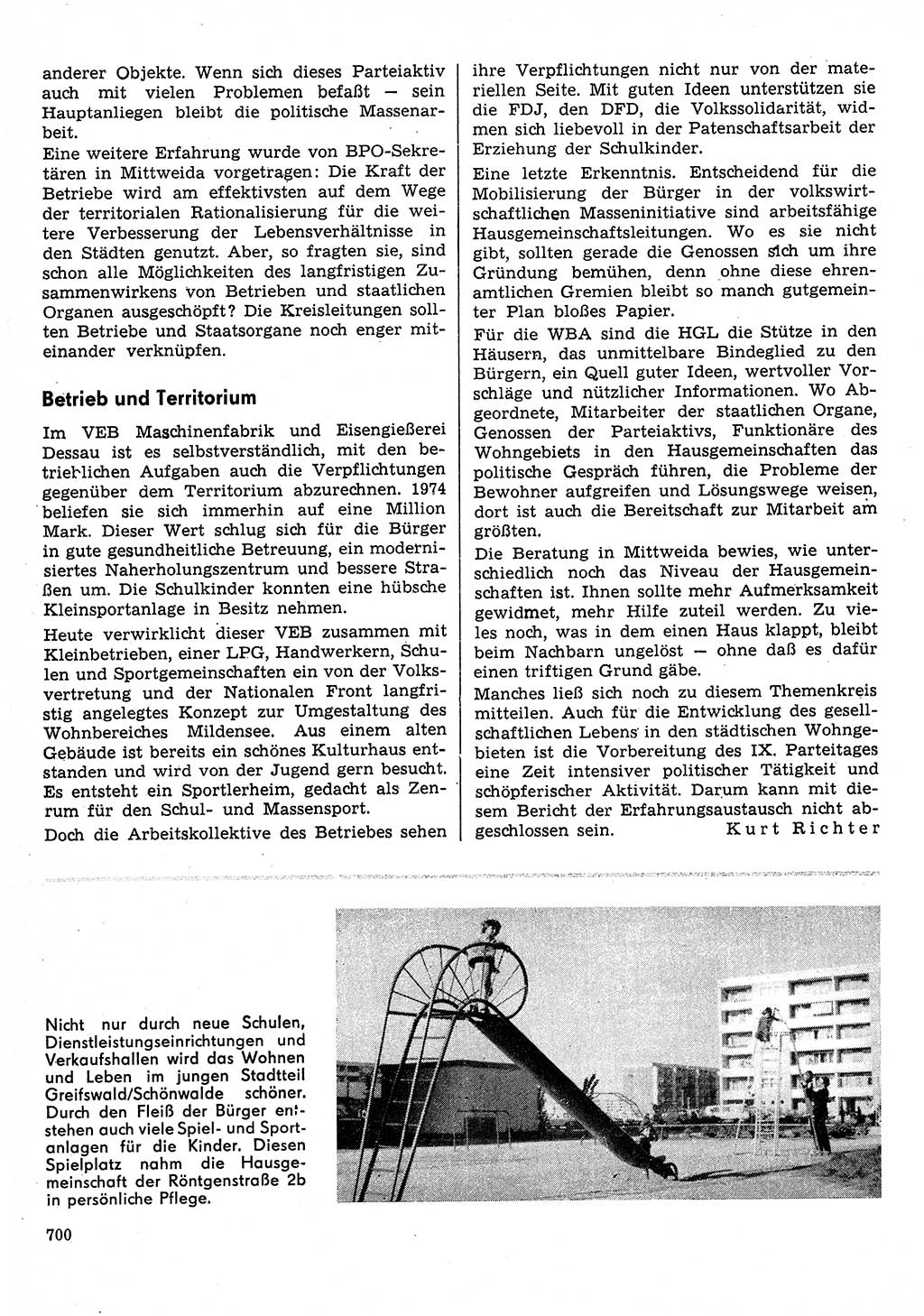 Neuer Weg (NW), Organ des Zentralkomitees (ZK) der SED (Sozialistische Einheitspartei Deutschlands) für Fragen des Parteilebens, 30. Jahrgang [Deutsche Demokratische Republik (DDR)] 1975, Seite 700 (NW ZK SED DDR 1975, S. 700)