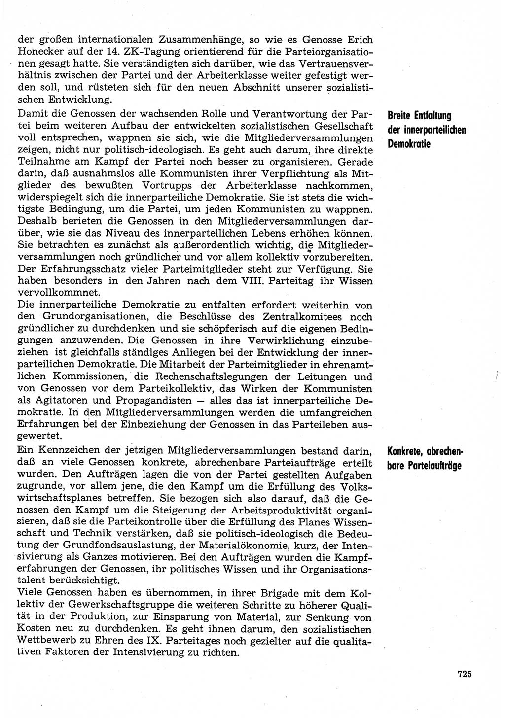 Neuer Weg (NW), Organ des Zentralkomitees (ZK) der SED (Sozialistische Einheitspartei Deutschlands) für Fragen des Parteilebens, 30. Jahrgang [Deutsche Demokratische Republik (DDR)] 1975, Seite 725 (NW ZK SED DDR 1975, S. 725)