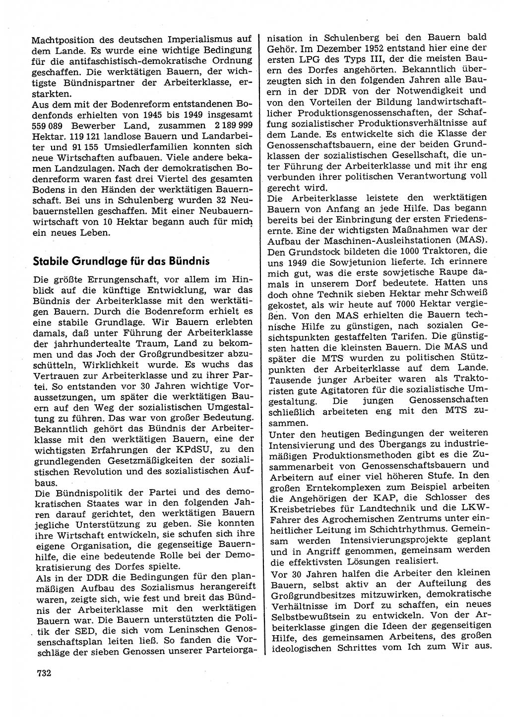 Neuer Weg (NW), Organ des Zentralkomitees (ZK) der SED (Sozialistische Einheitspartei Deutschlands) für Fragen des Parteilebens, 30. Jahrgang [Deutsche Demokratische Republik (DDR)] 1975, Seite 732 (NW ZK SED DDR 1975, S. 732)